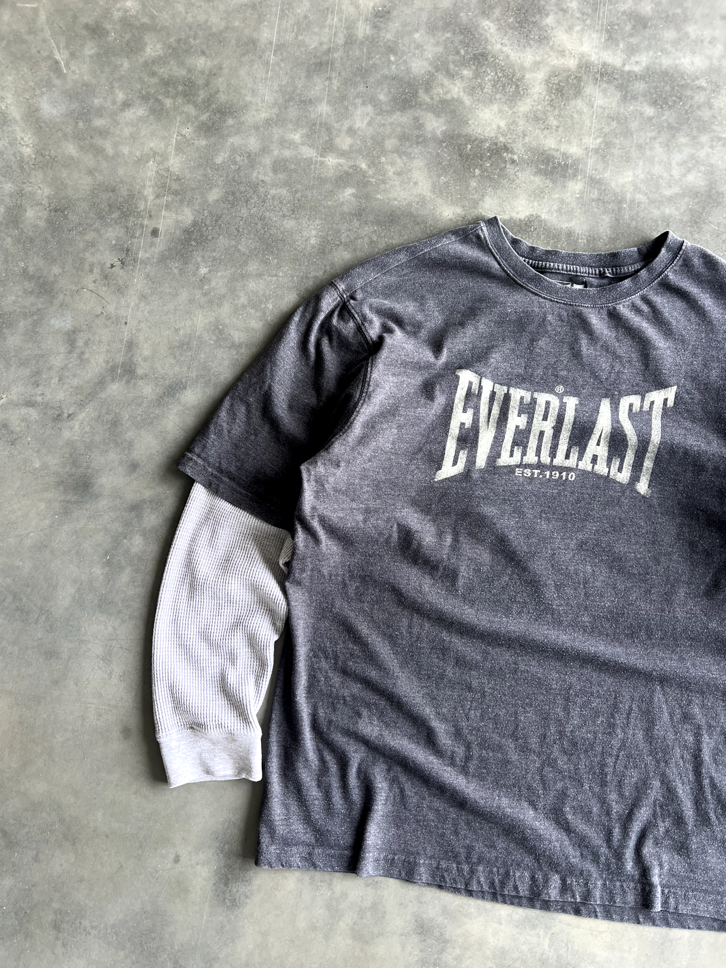 Vintage Black Everlast Spellout Long Sleeve - L