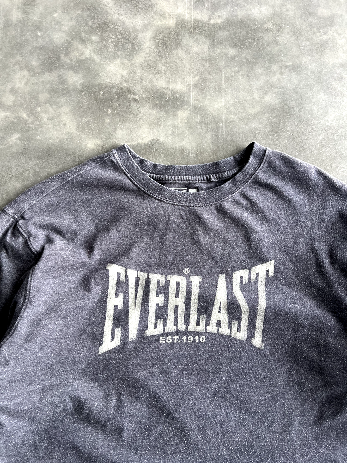 Vintage Black Everlast Spellout Long Sleeve - L