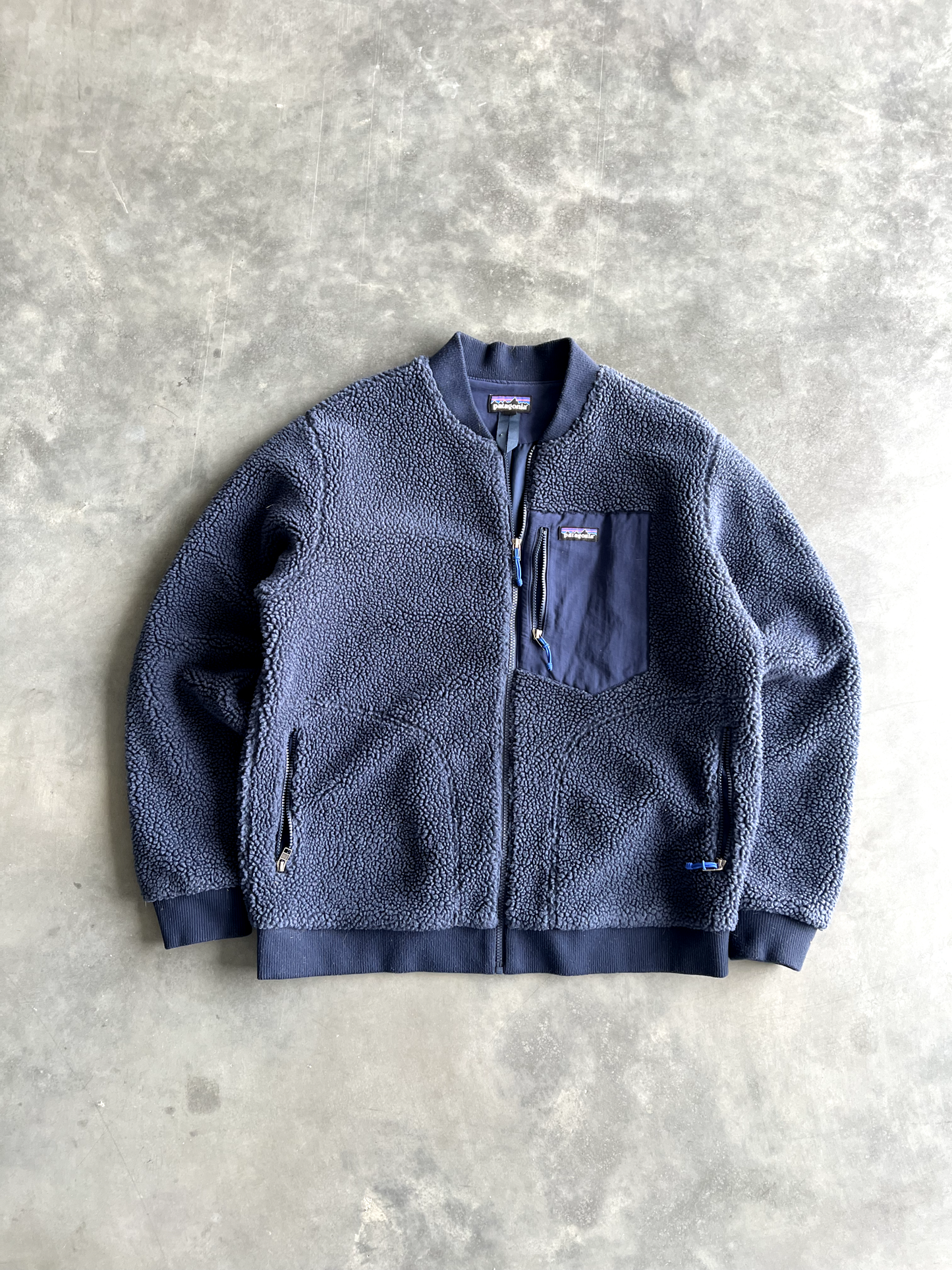 Vintage Blue Patagonia Fleece Zip Up - XL
