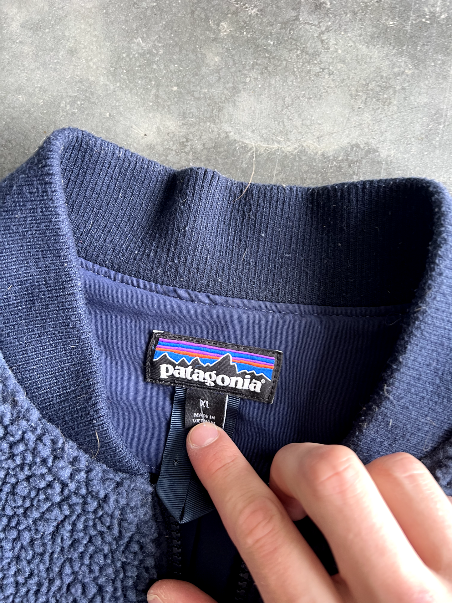 Vintage Blue Patagonia Fleece Zip Up - XL