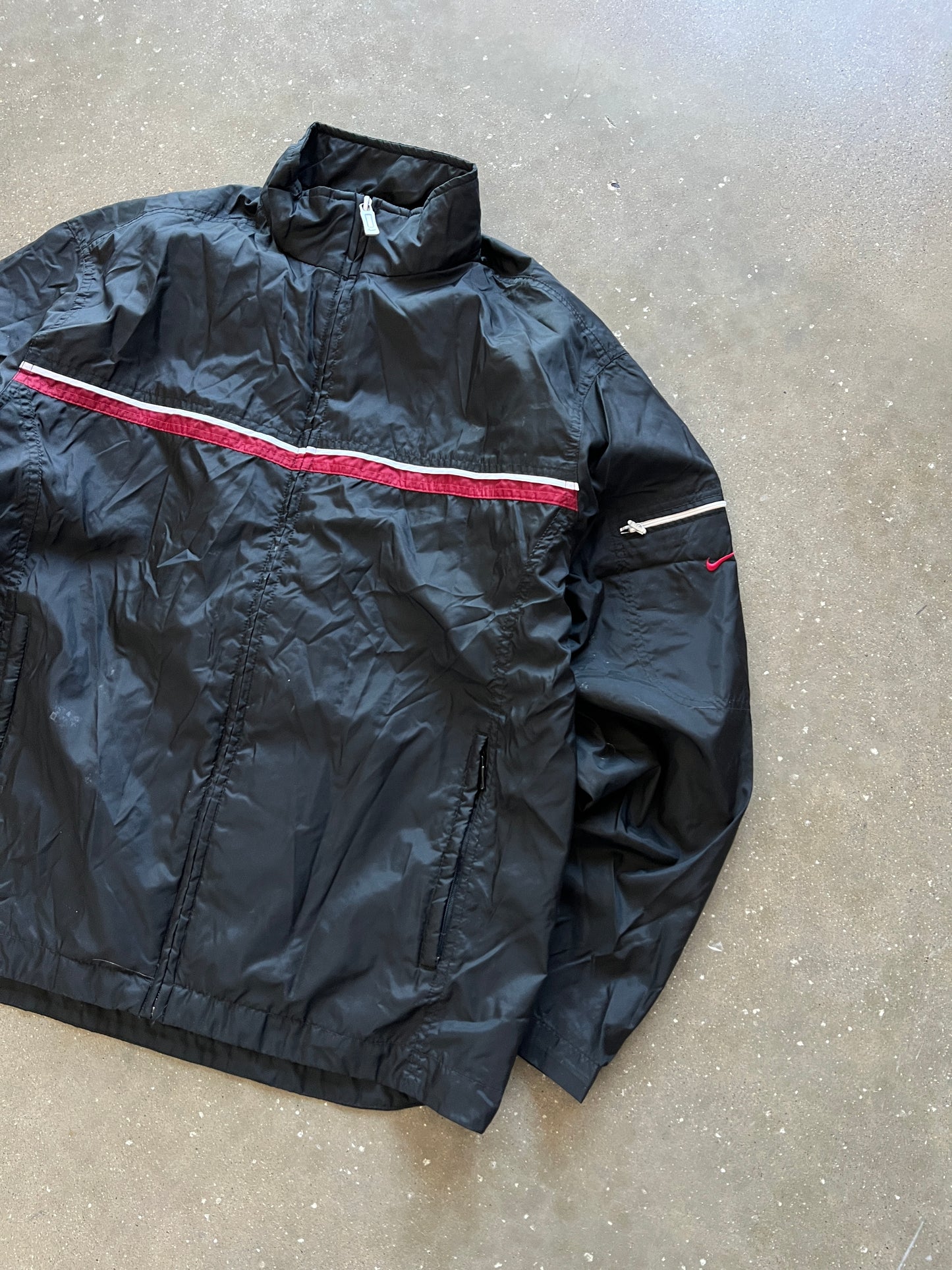 Vintage Black Nike Swoosh Jacket - L
