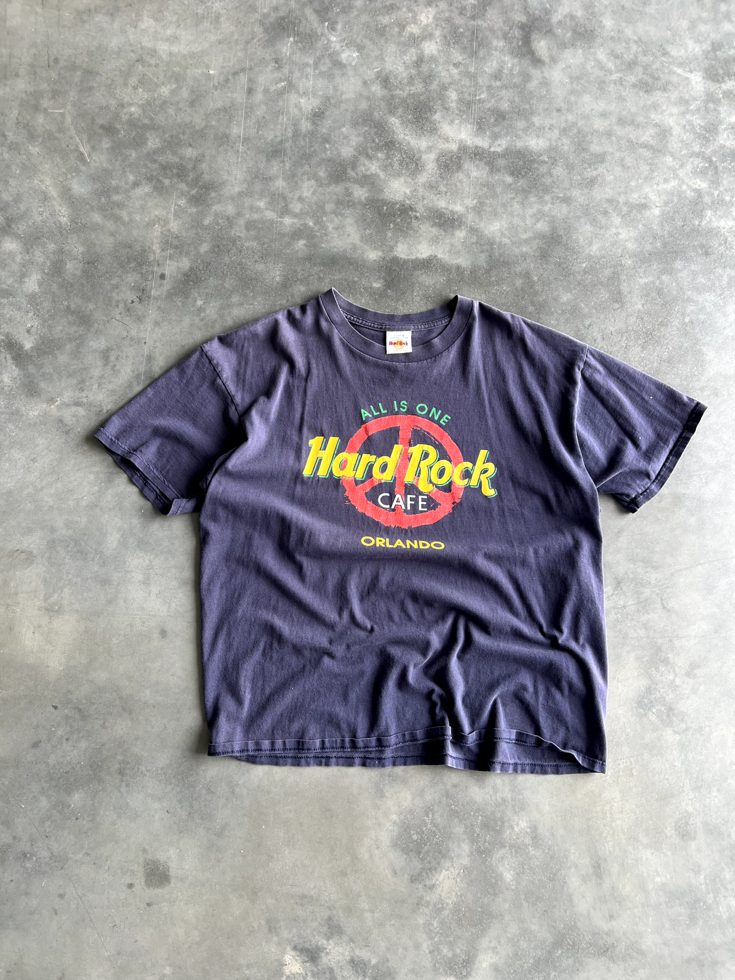 Vintage Navy Blue Hard Rock Tee - XL