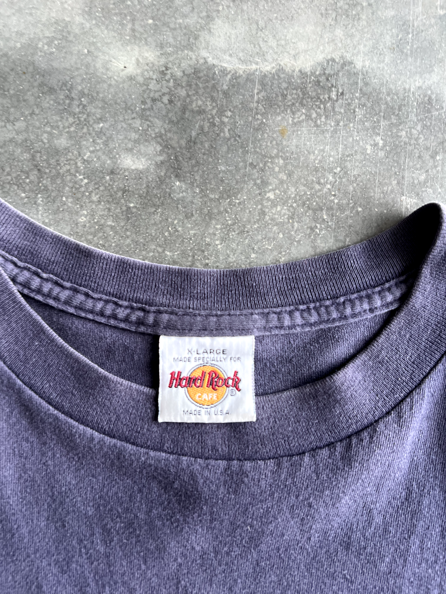 Vintage Navy Blue Hard Rock Tee - XL