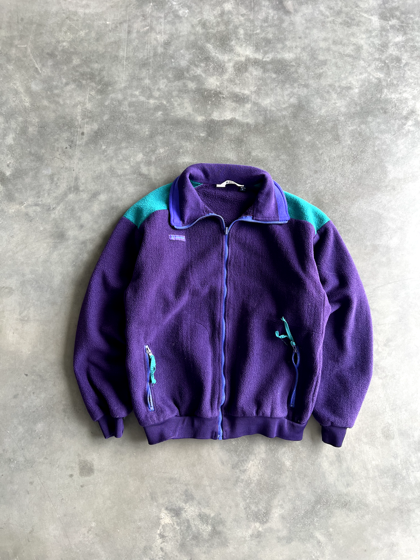 Vintage Purple Fleece Columbia Zip Up - L