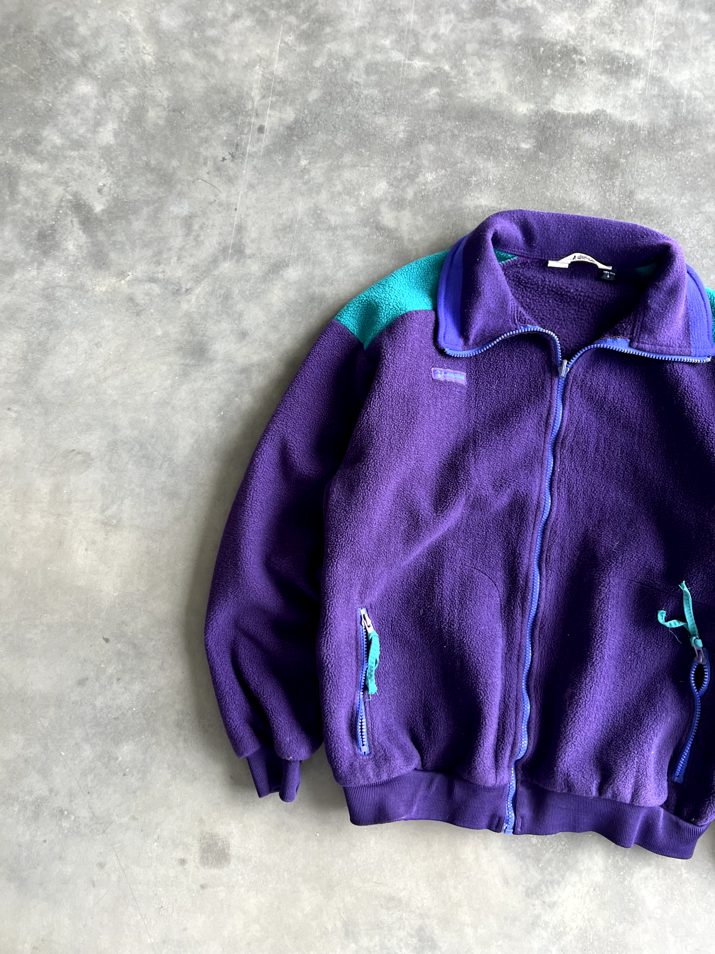 Vintage Purple Fleece Columbia Zip Up - L