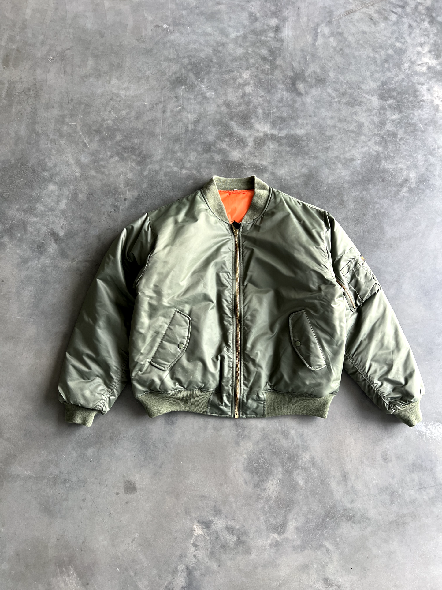 Vintage Green Bomber Jacket - L