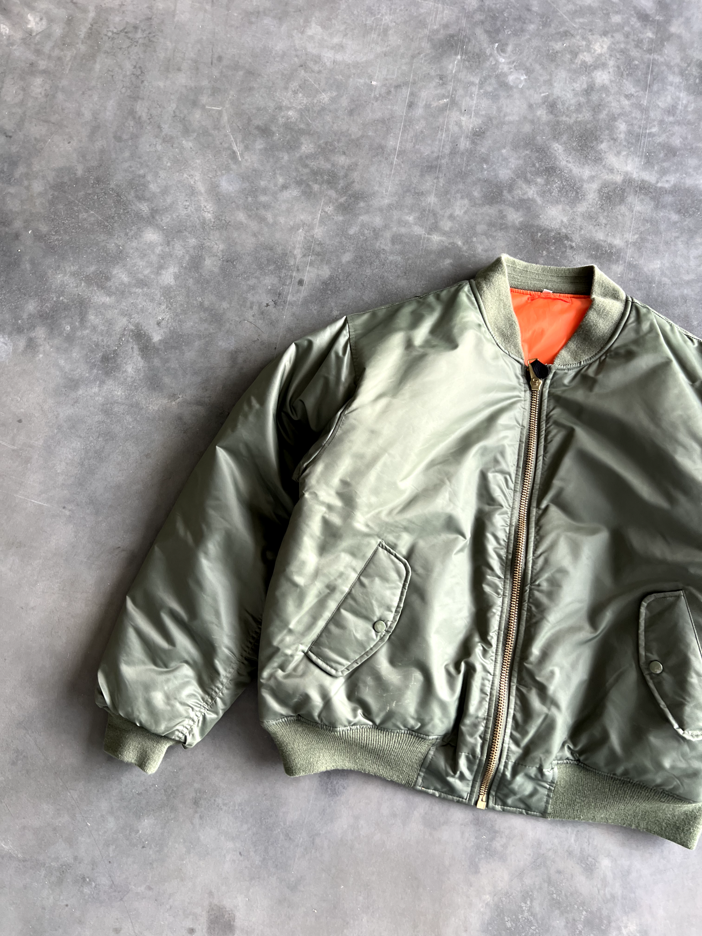 Vintage Green Bomber Jacket - L