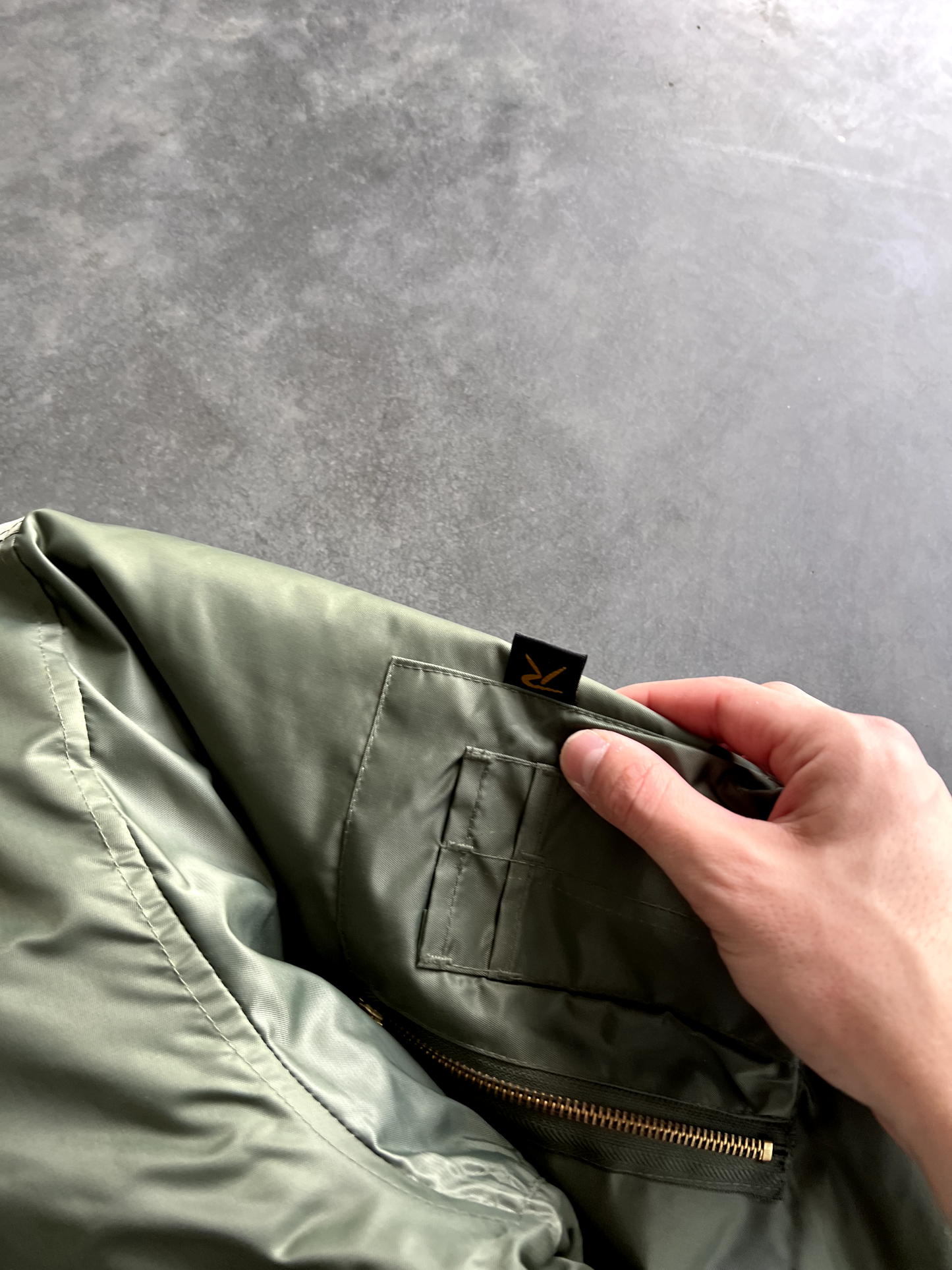Vintage Green Bomber Jacket - L