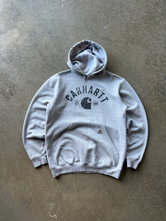 Vintage Grey Carhartt Hoodie - M