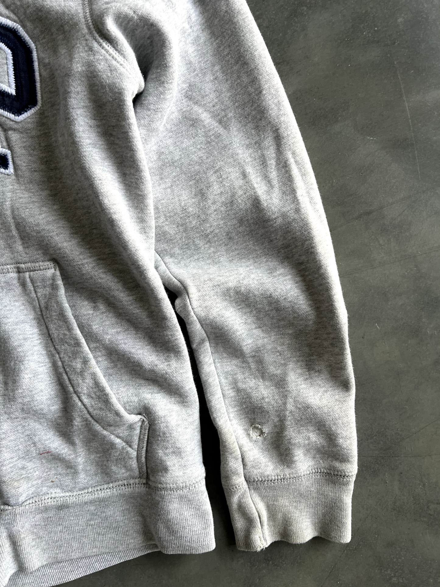 Vintage Grey Gap Zip Up Hoodie - L
