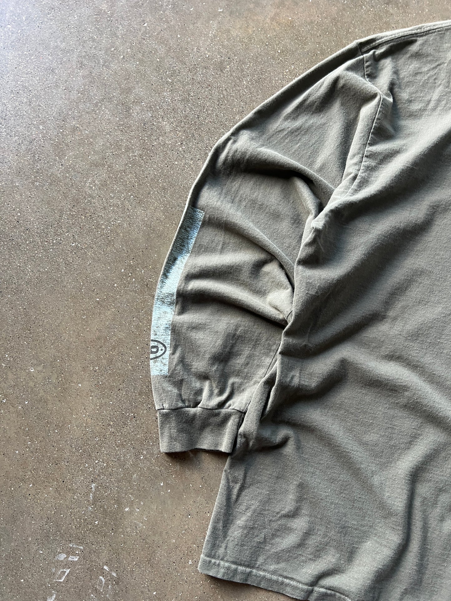 Vintage Grey Green Nike Long Sleeve Shirt - XL