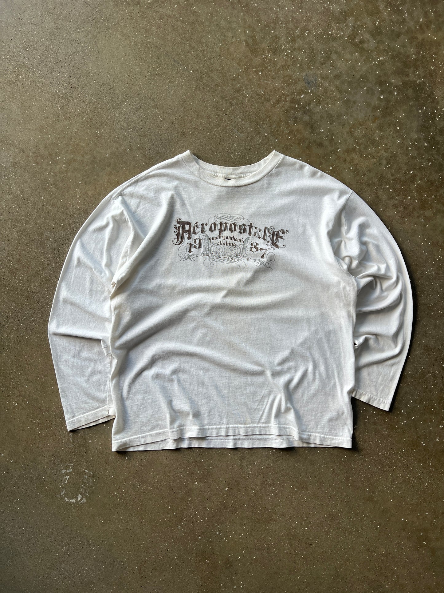 Vintage Cream Aeropostal Long Sleeve Shirt - XL