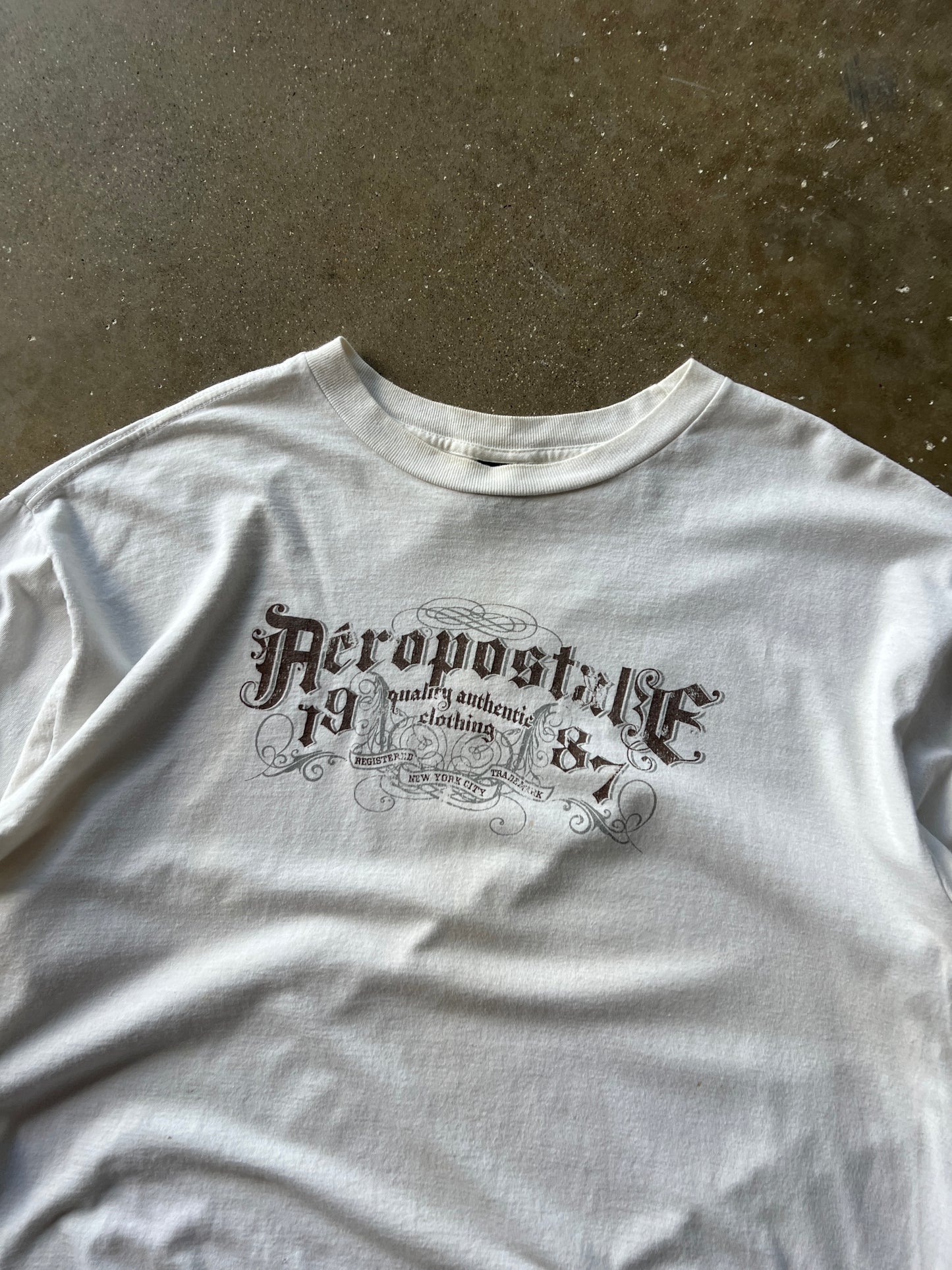 Vintage Cream Aeropostal Long Sleeve Shirt - XL