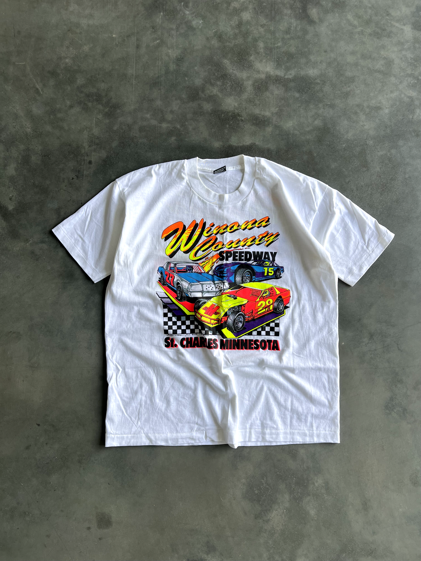 Vintage White Nascar Tee - XL
