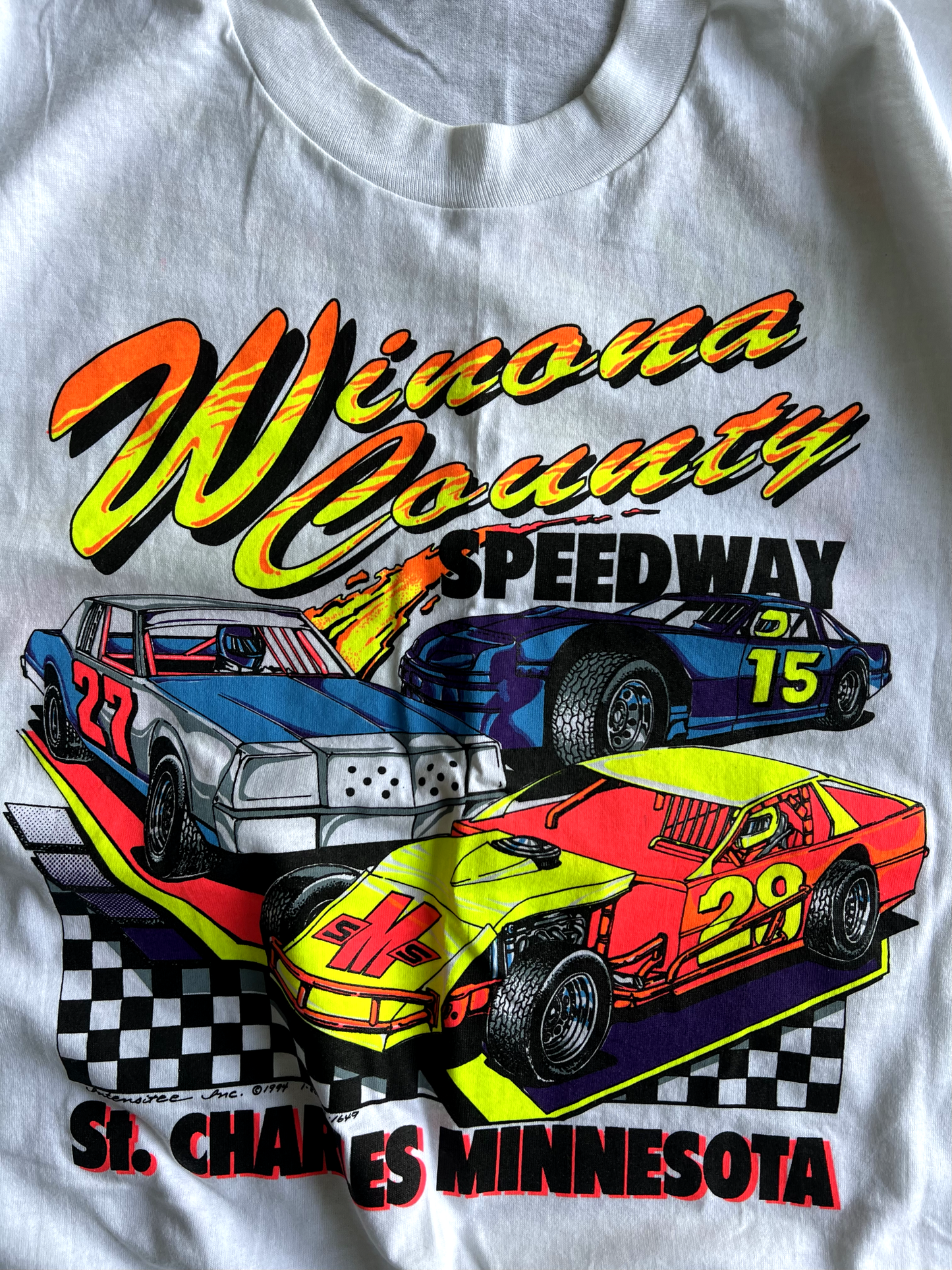 Vintage White Nascar Tee - XL