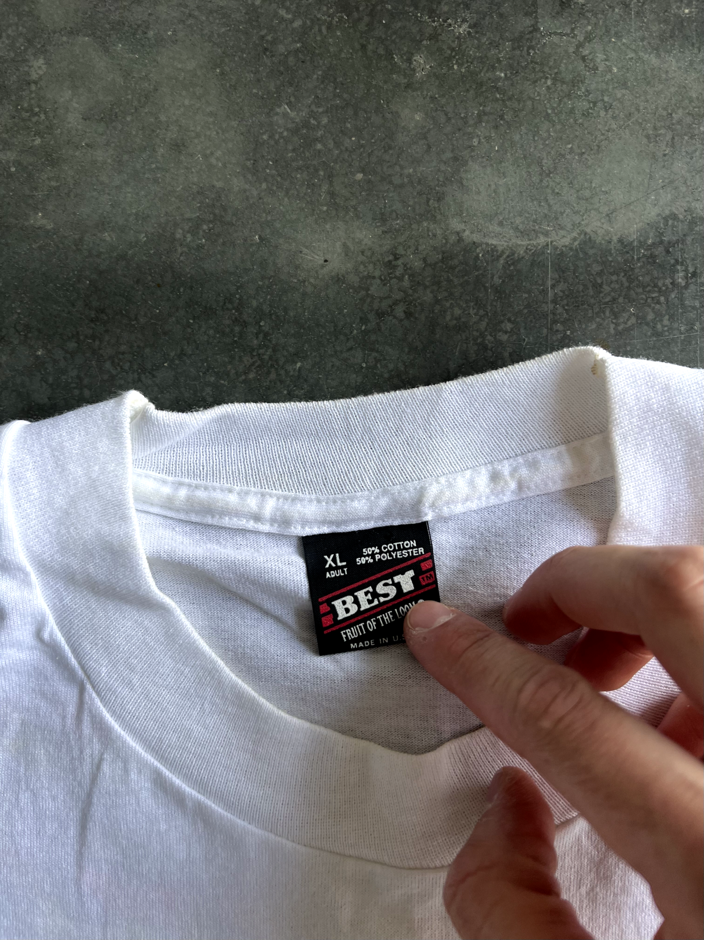 Vintage White Nascar Tee - XL