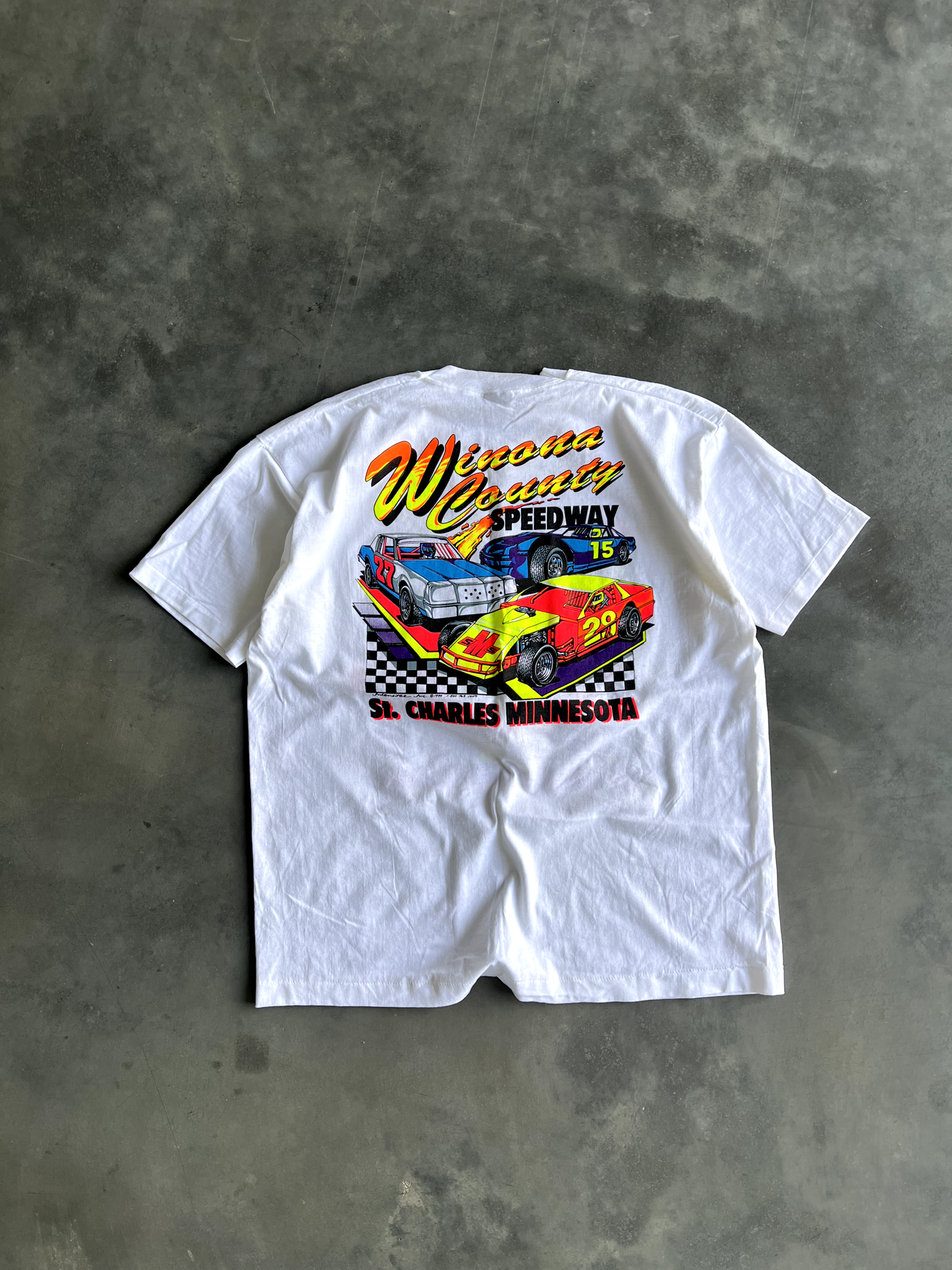 Vintage White Nascar Tee - XL