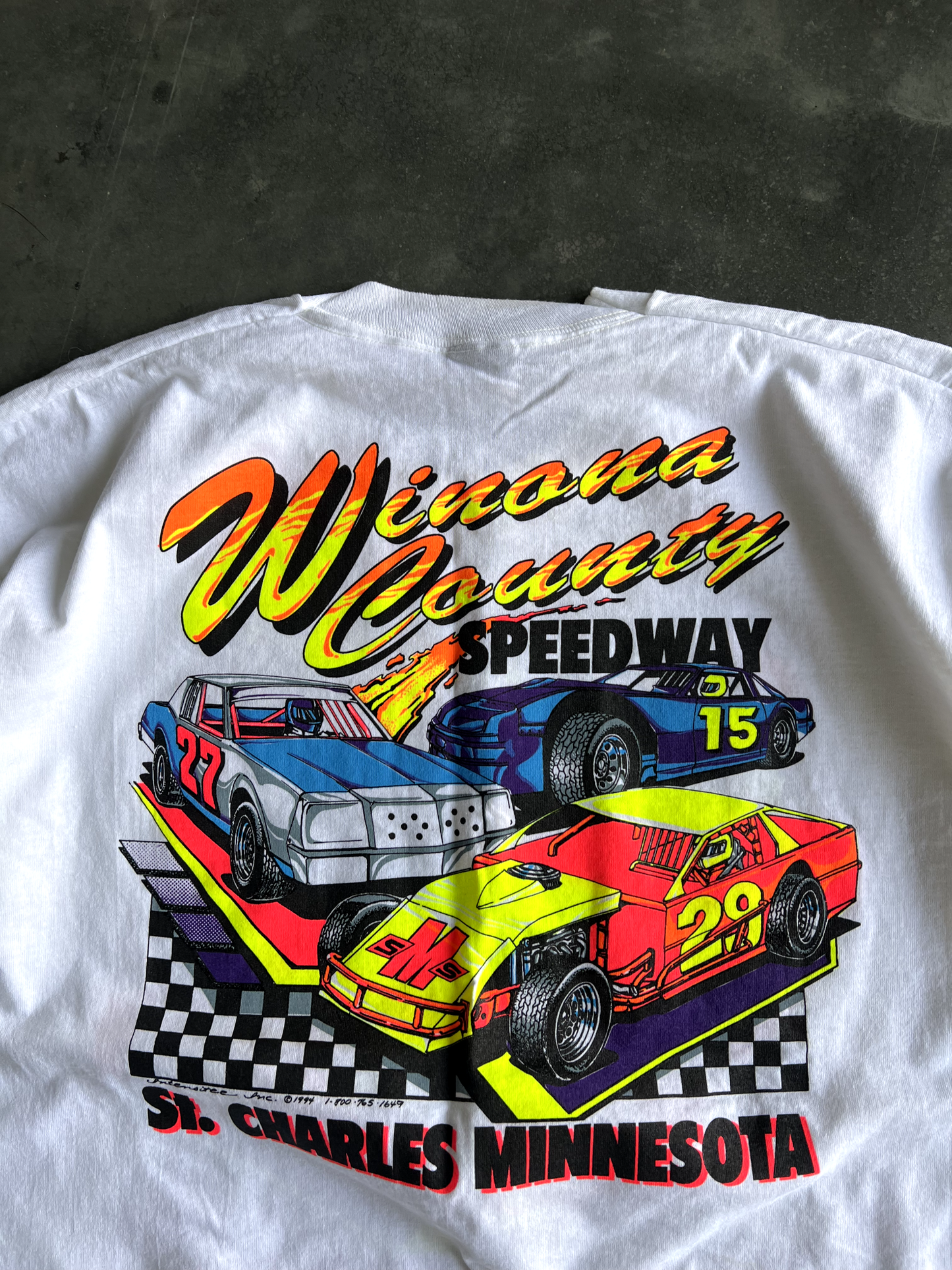 Vintage White Nascar Tee - XL