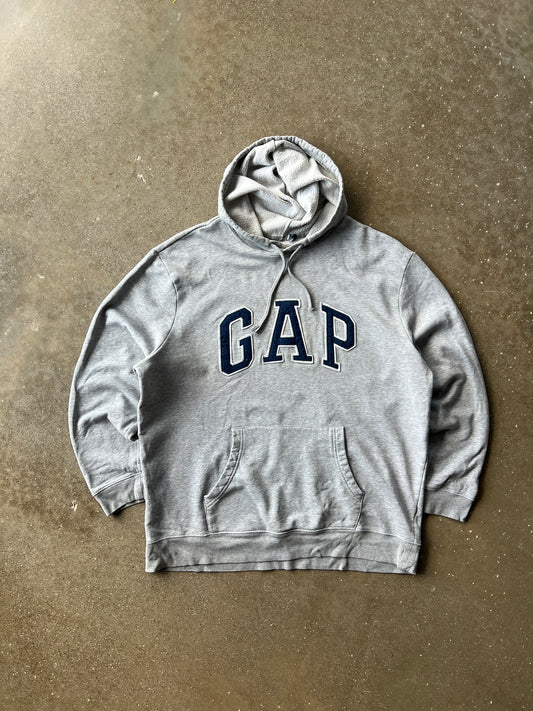 Vintage Grey Gap Spellout Hoodie