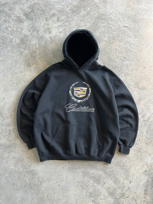 Vintage Black Cadilac Logo Hoodie - XXL