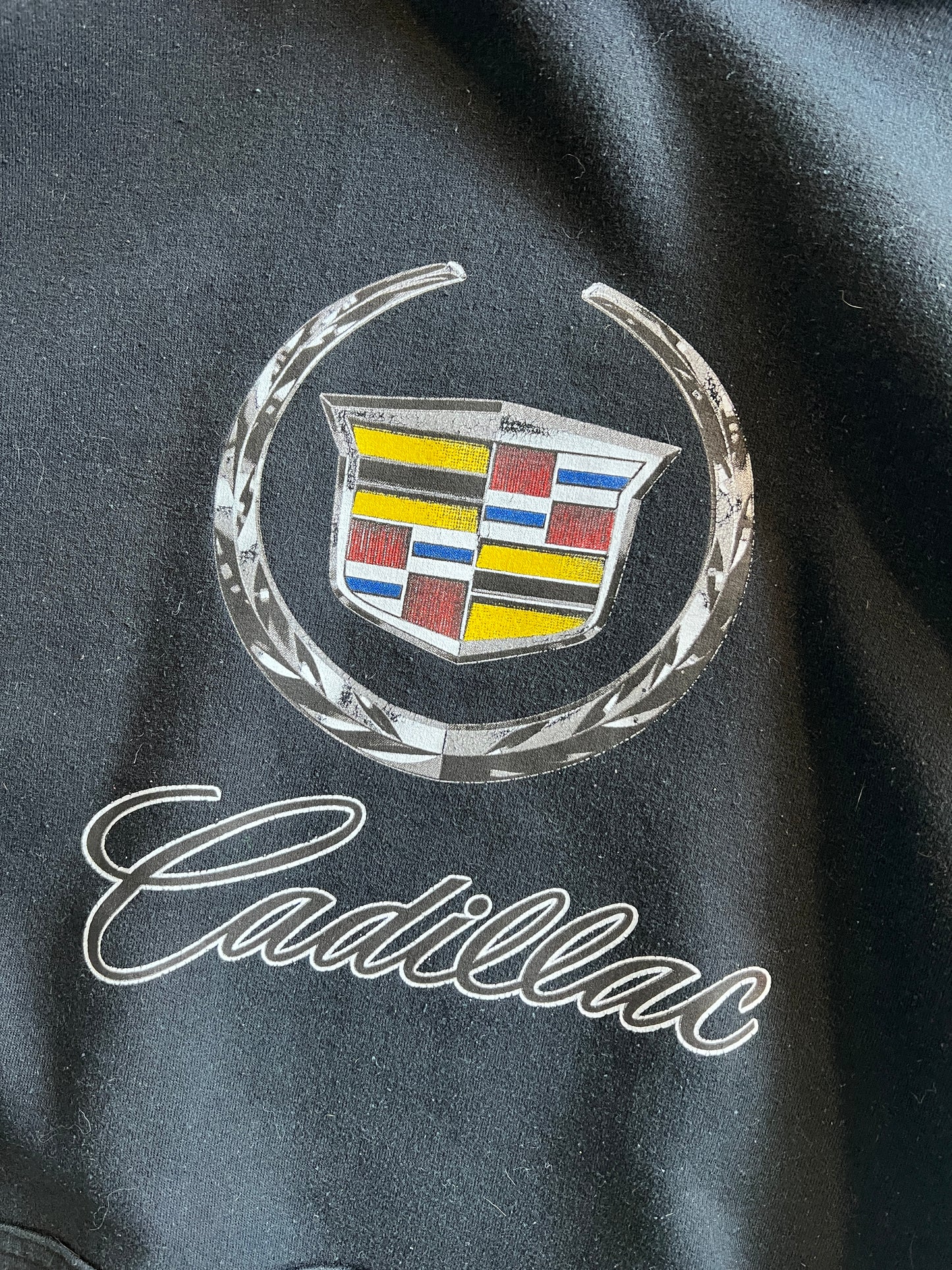 Vintage Black Cadilac Logo Hoodie - XXL