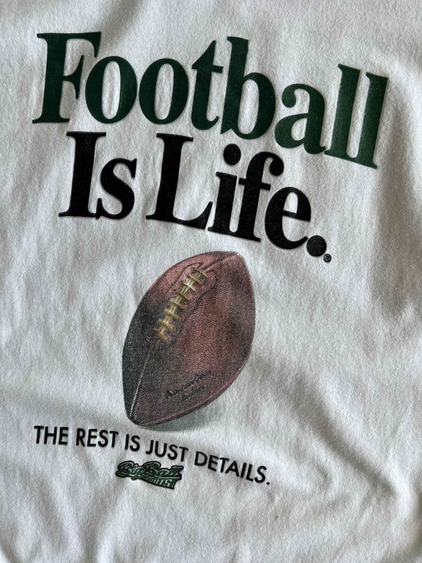 Vintage 90s Football Is Life Shirt - XL/XXL