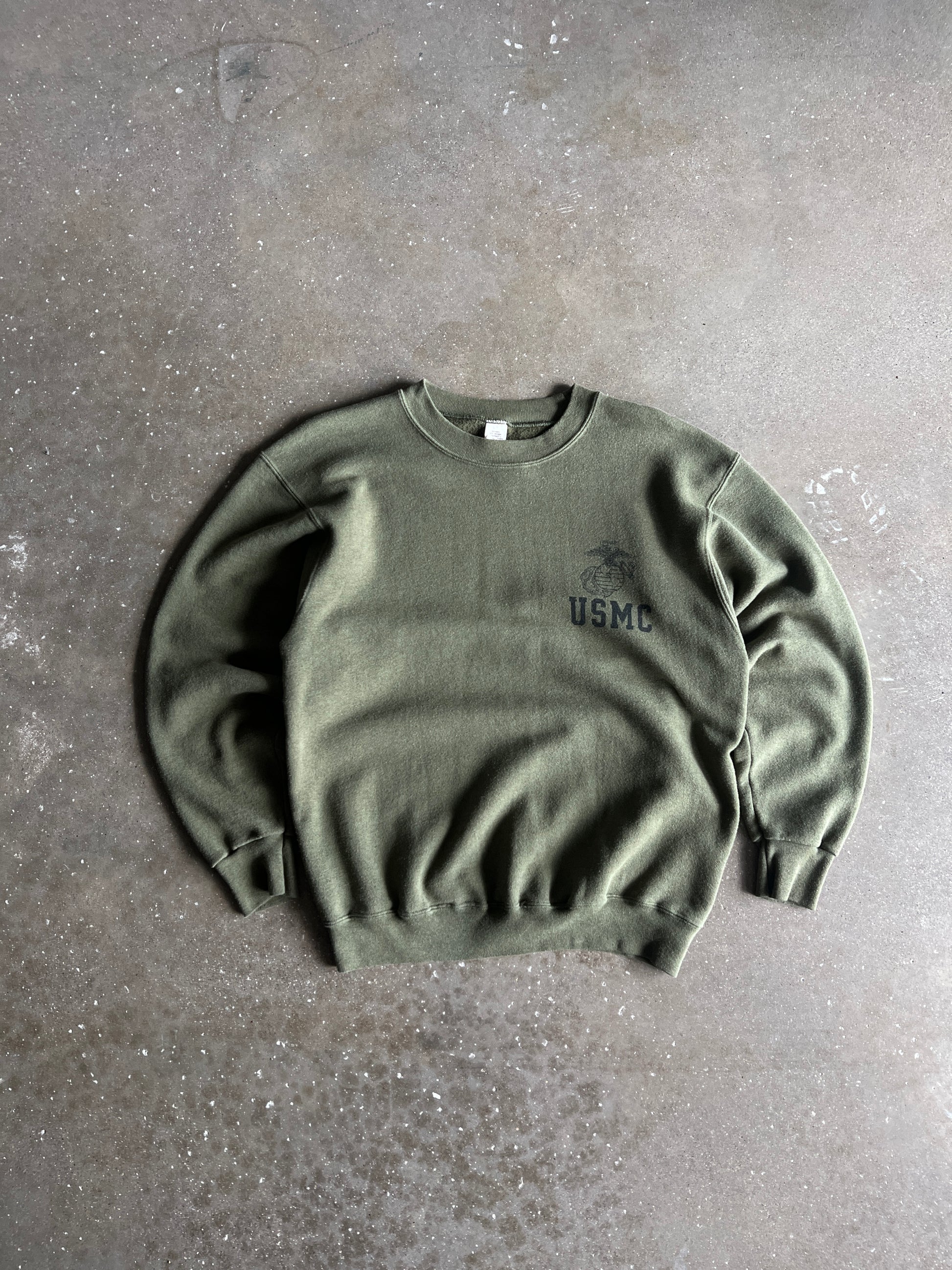 Vintage Dark Green USMC Crew - M