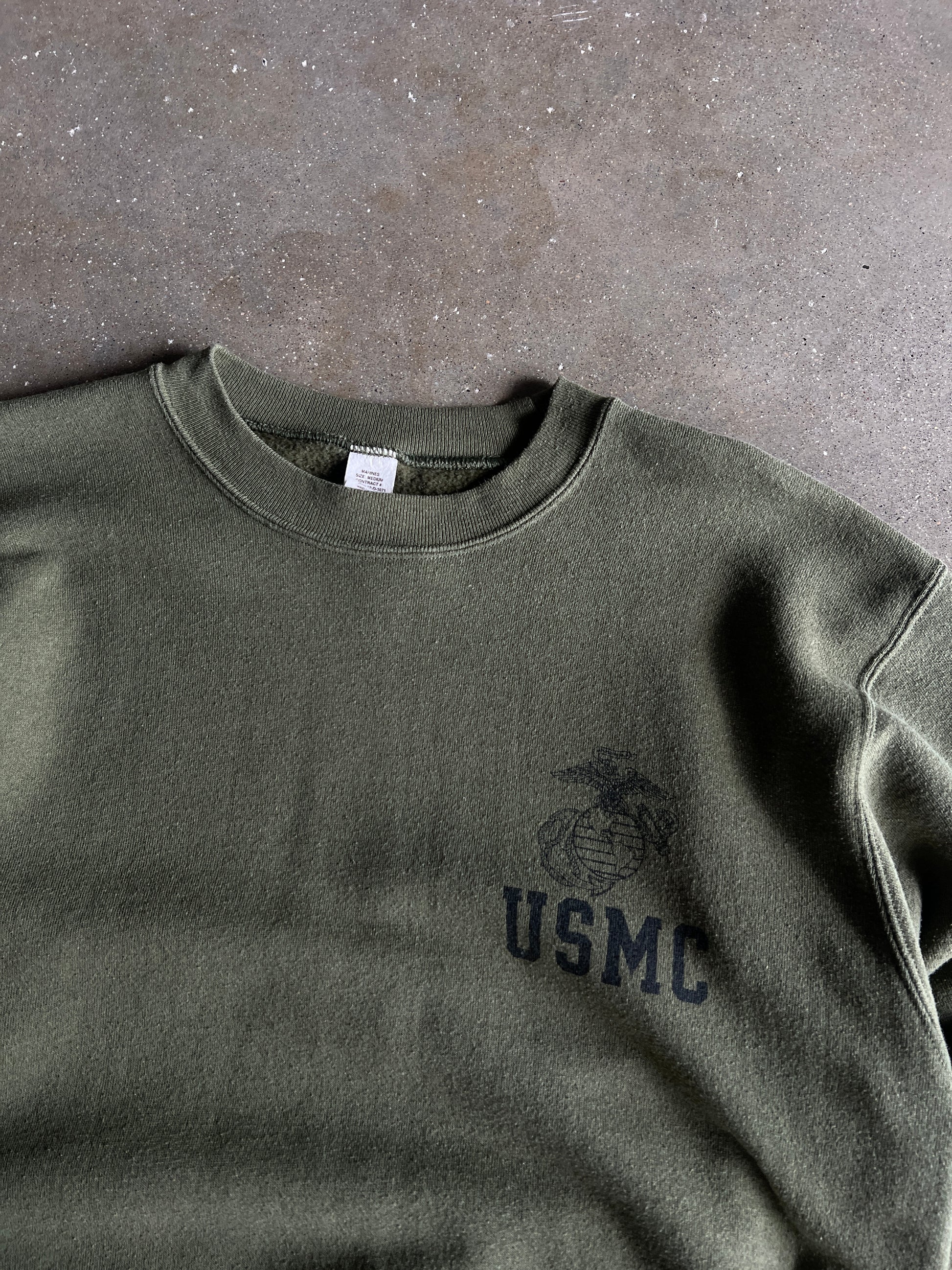 Vintage Dark Green USMC Crew - M