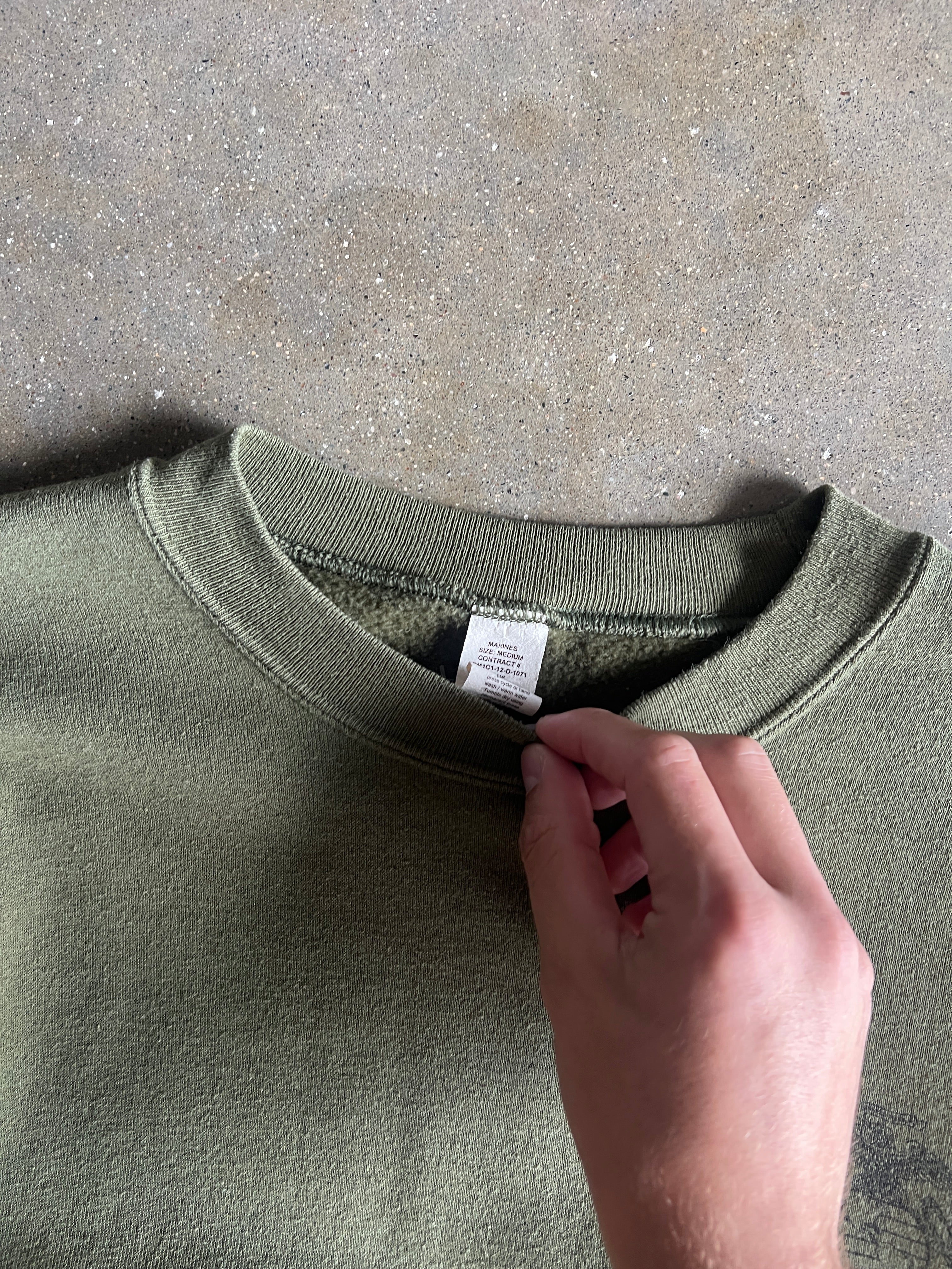 Vintage Dark Green USMC Crew - M