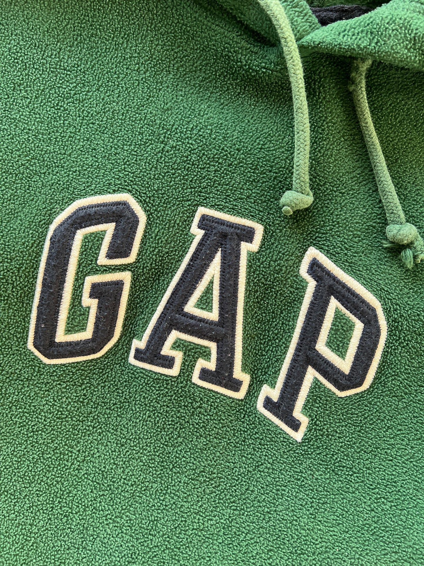 Vintage Forest Green Gap Spellout Hoodie - XL