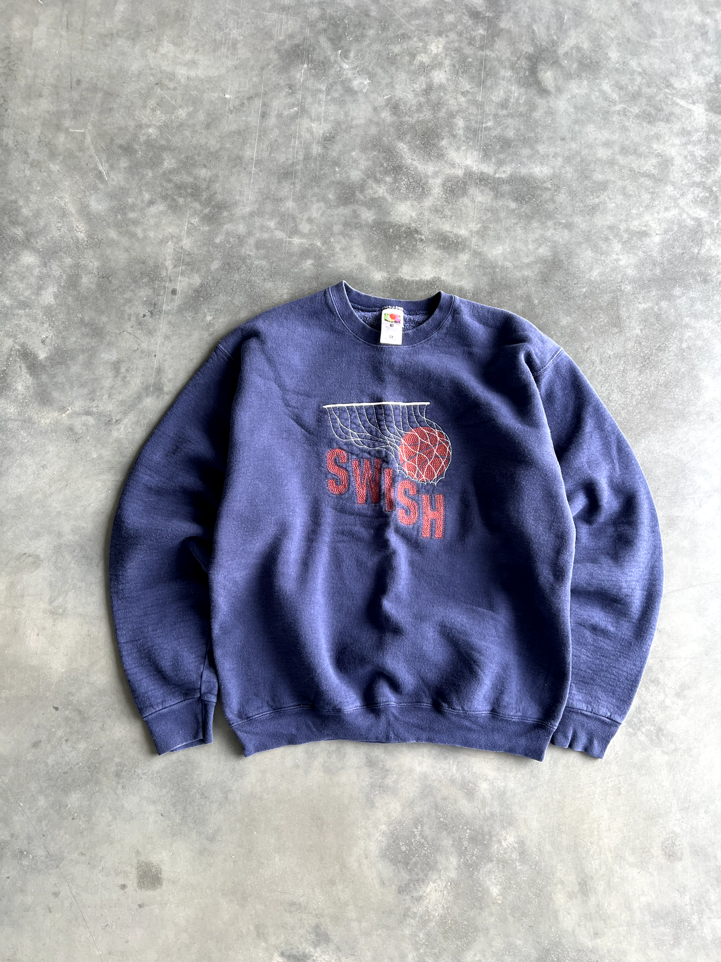 Vintage Navy Blue Swish Long Sleeve - XL