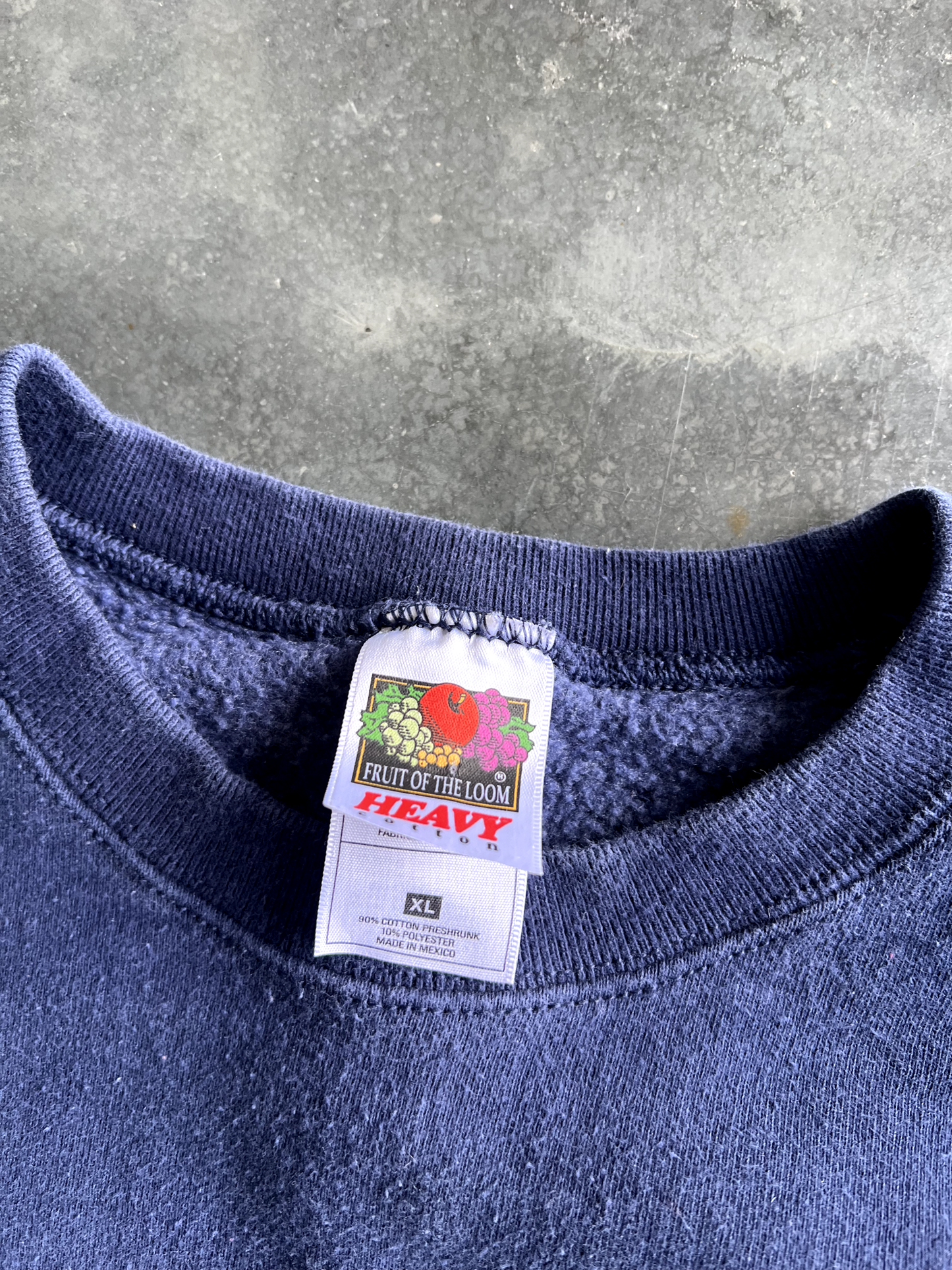 Vintage Navy Blue Swish Long Sleeve - XL