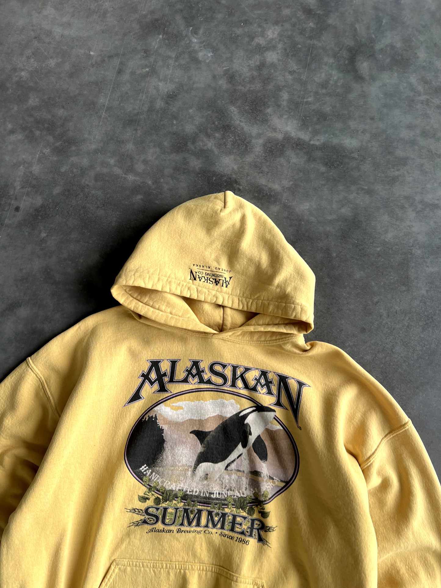 Vintage Yellow Alaskan Hoodie - XL