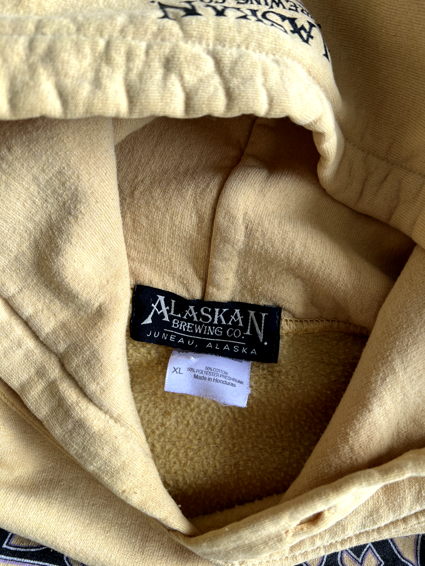 Vintage Yellow Alaskan Hoodie - XL