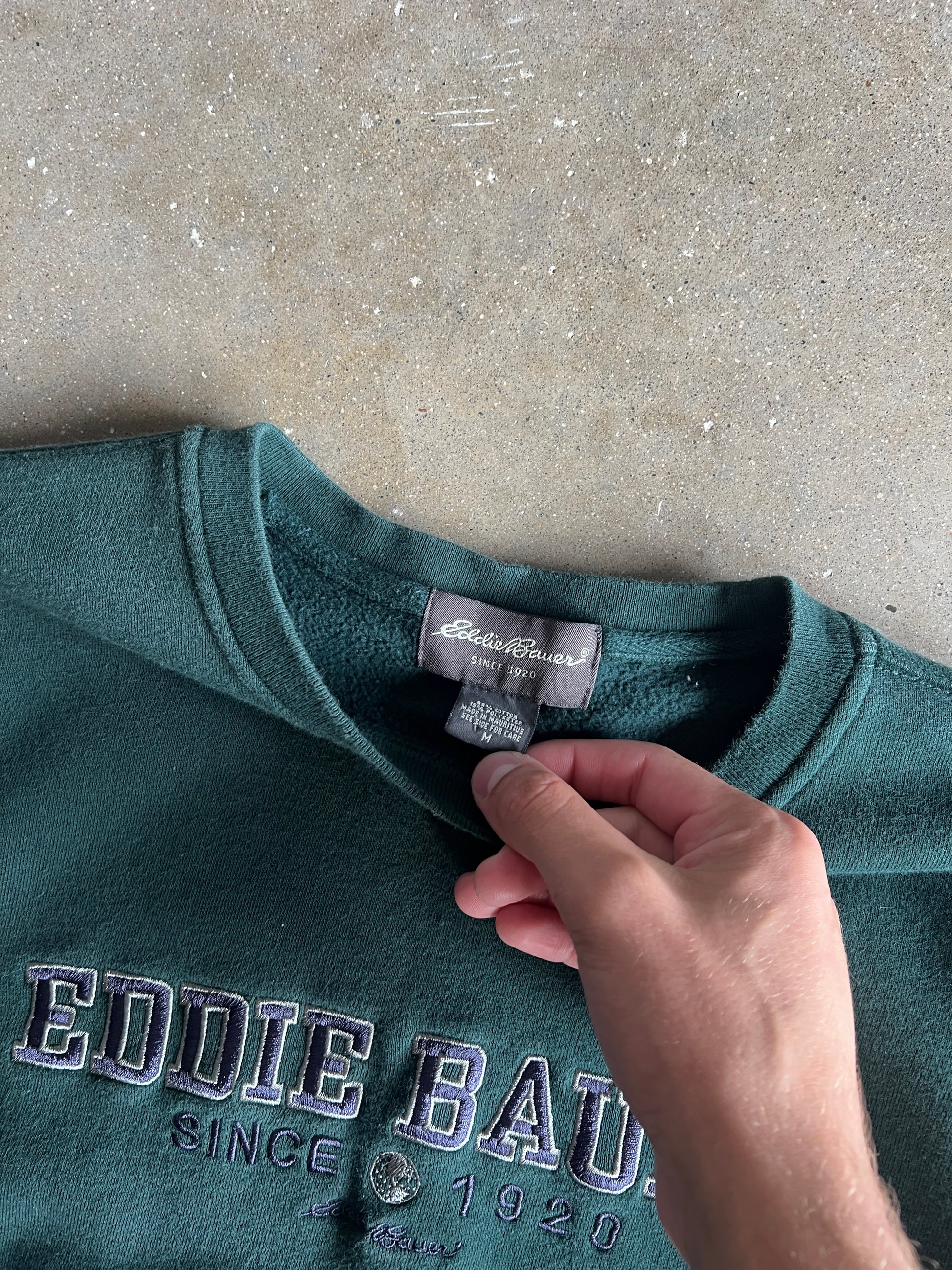 Vintage Emerald Green Eddie Baure Crew - M