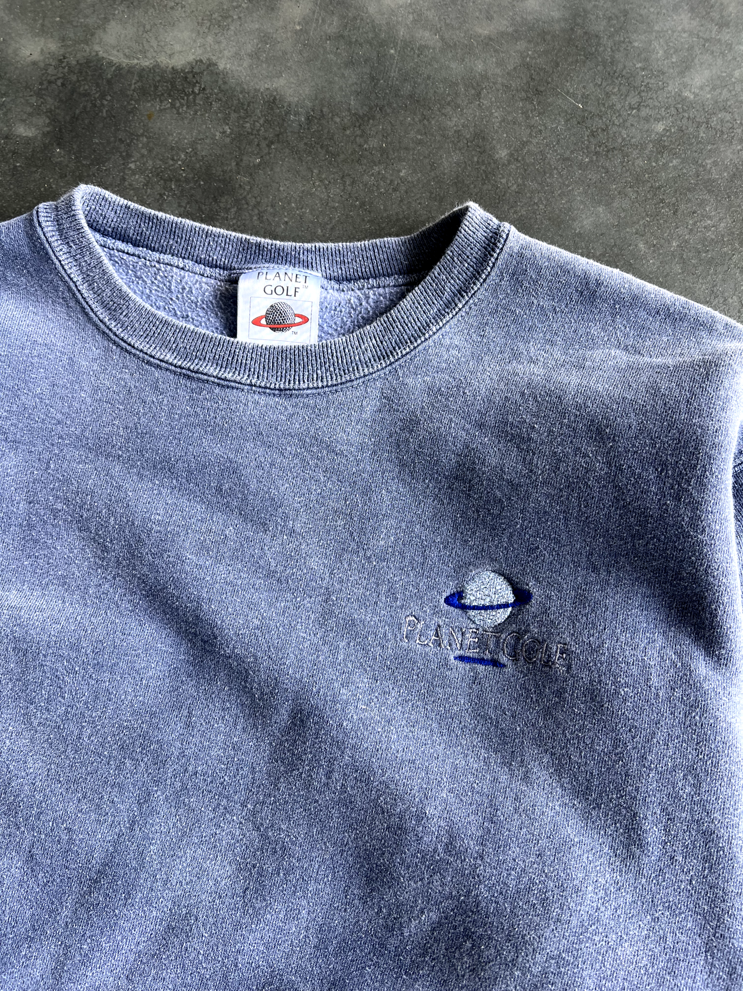 Vintage Blue Planet Golf Long Sleeve - L