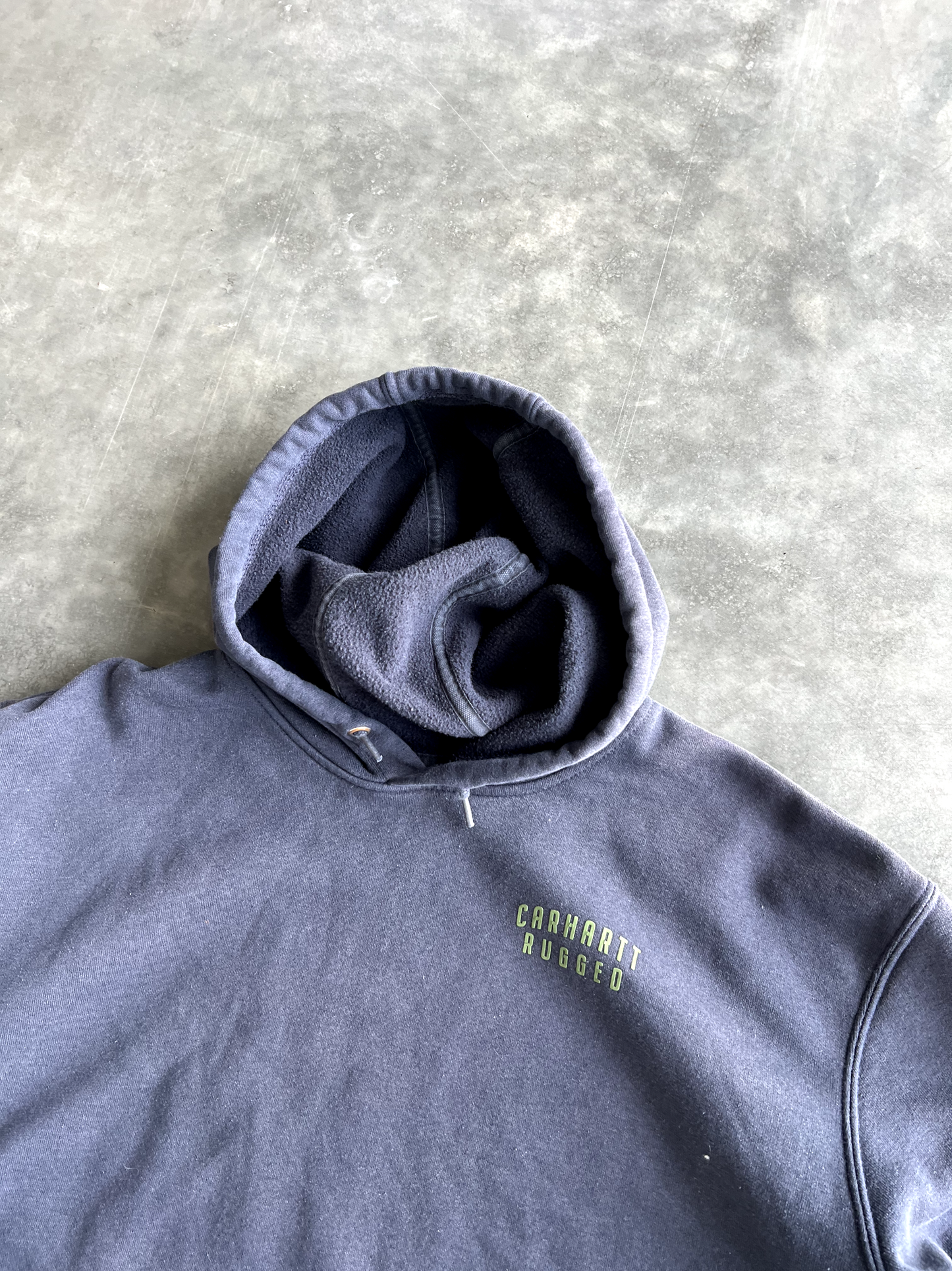 Vintage Navy Blue Carhartt Hoodie - 3XL