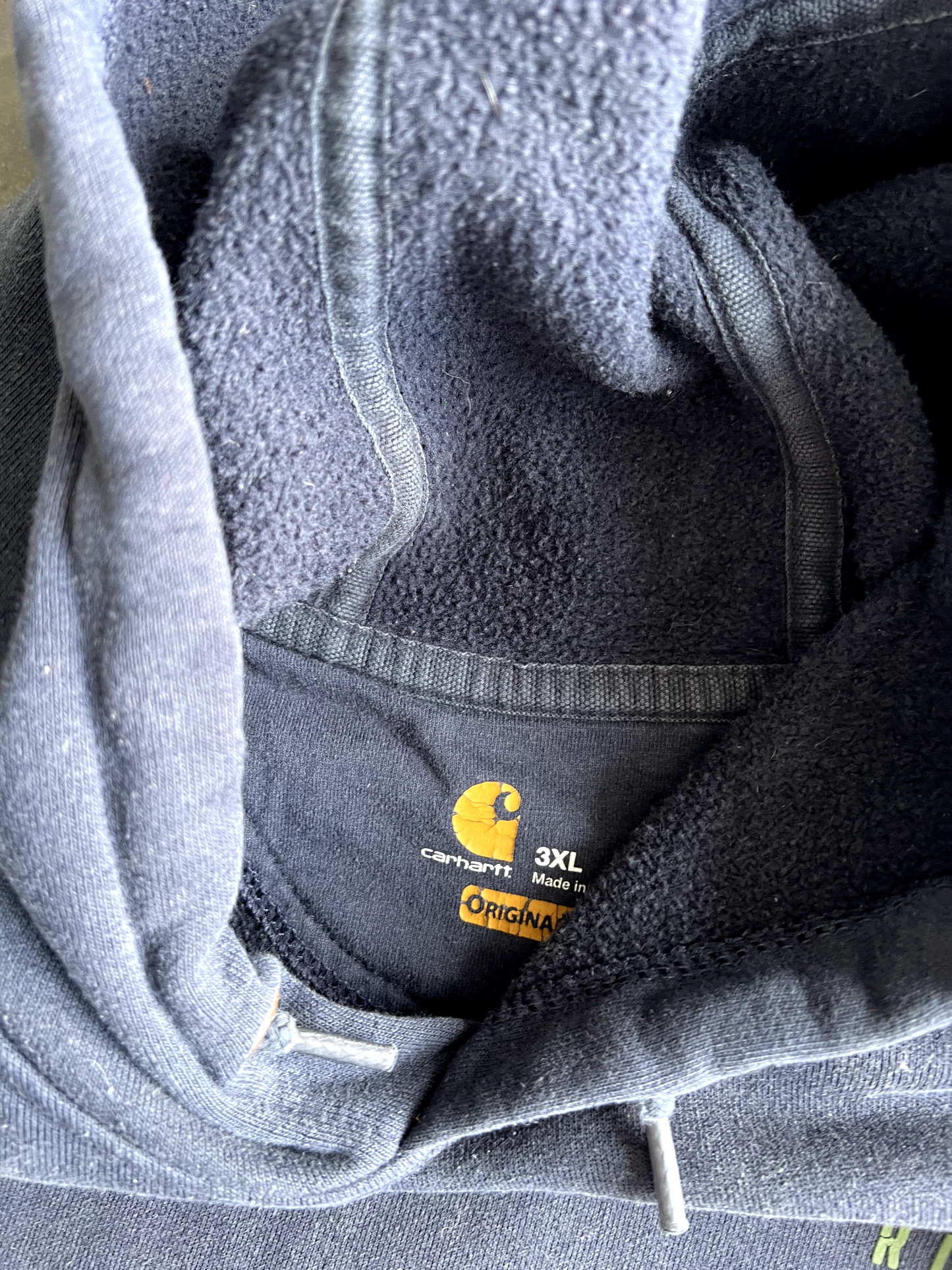Vintage Navy Blue Carhartt Hoodie - 3XL