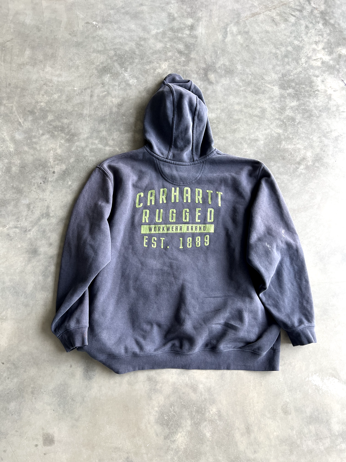 Vintage Navy Blue Carhartt Hoodie - 3XL