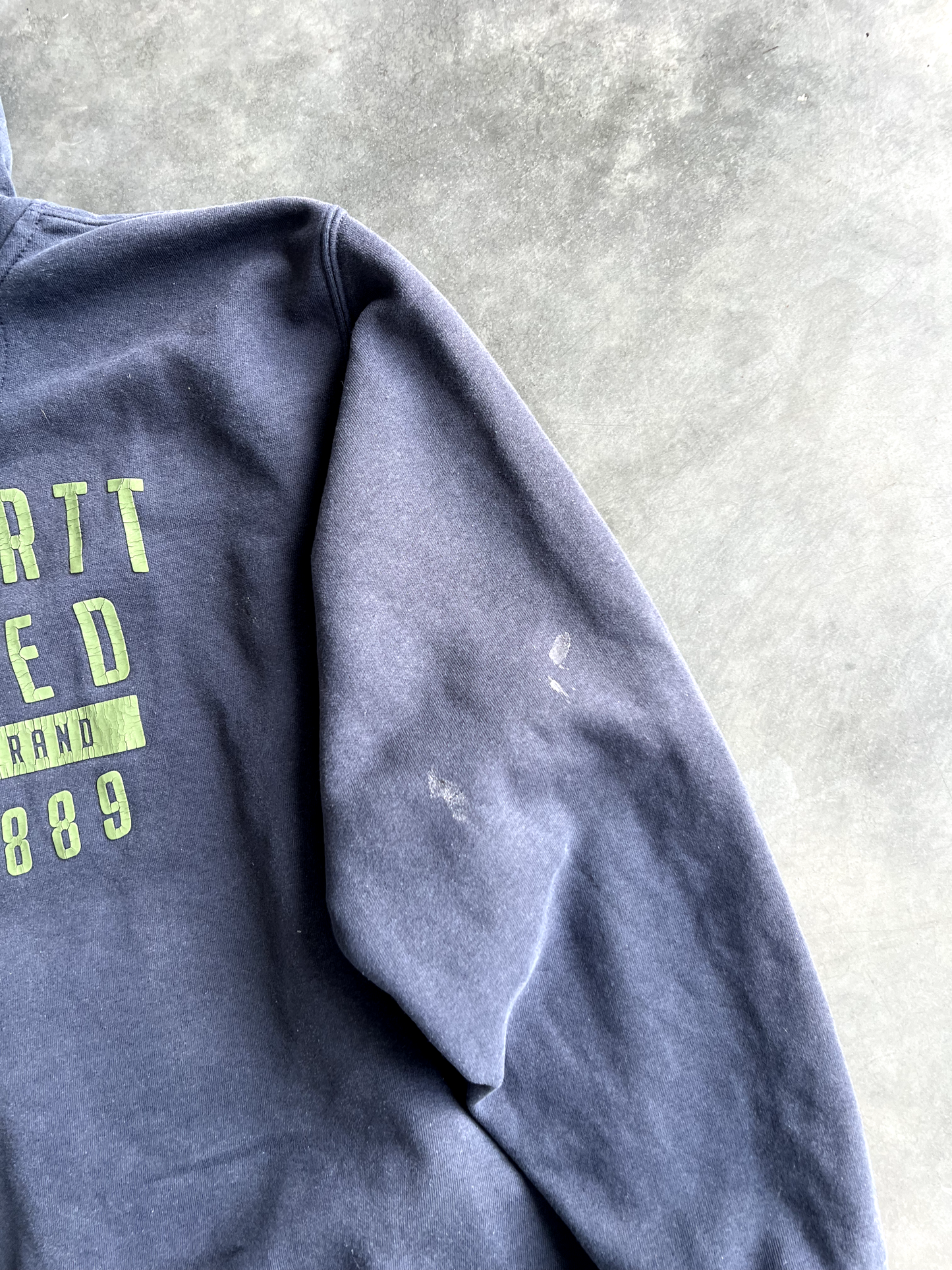 Vintage Navy Blue Carhartt Hoodie - 3XL