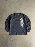 Vintage Faded Black Carhartt Shirt - M