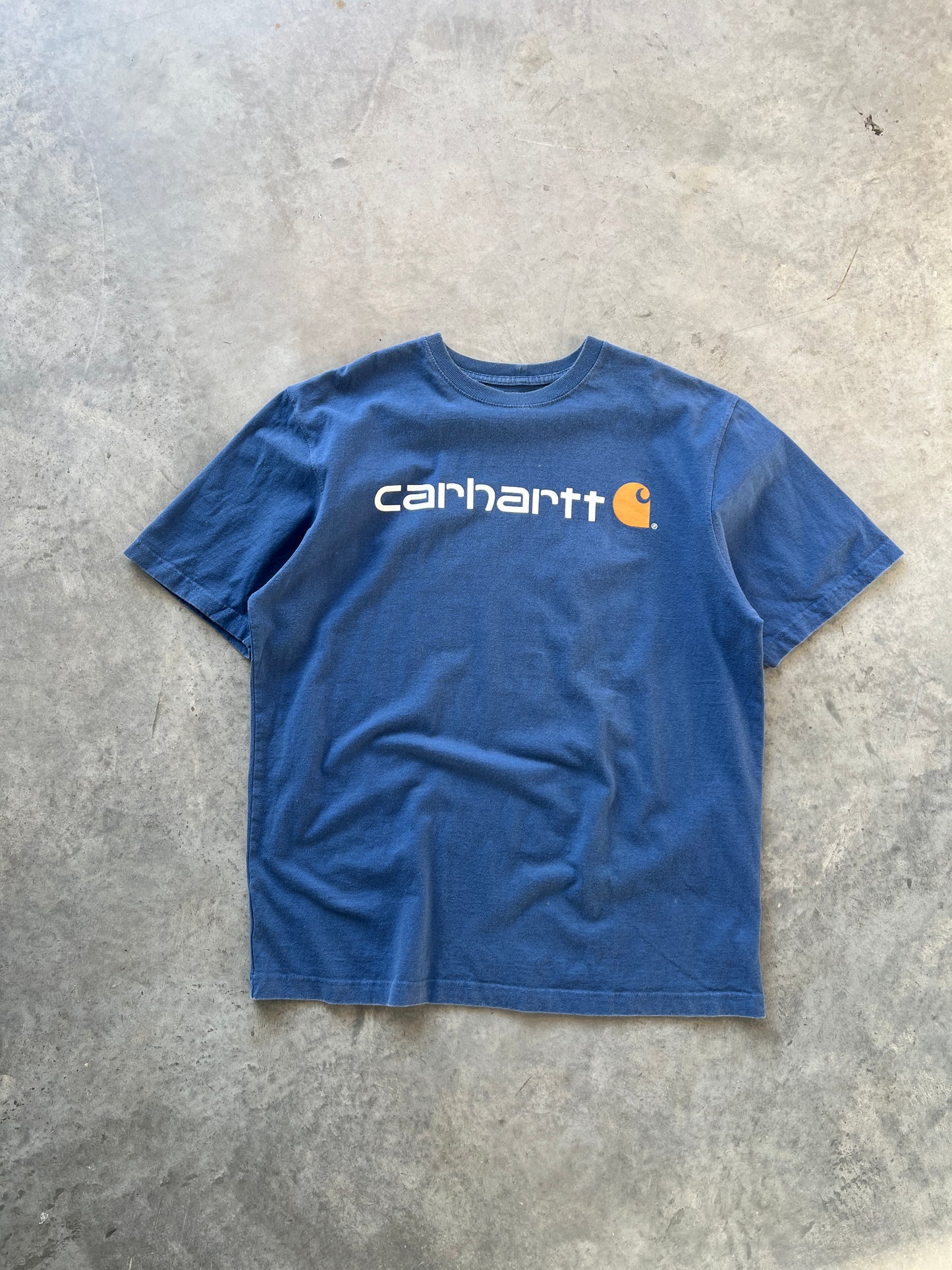 Vintage Baby Blue Carhartt Spellout Shirt - L/XL