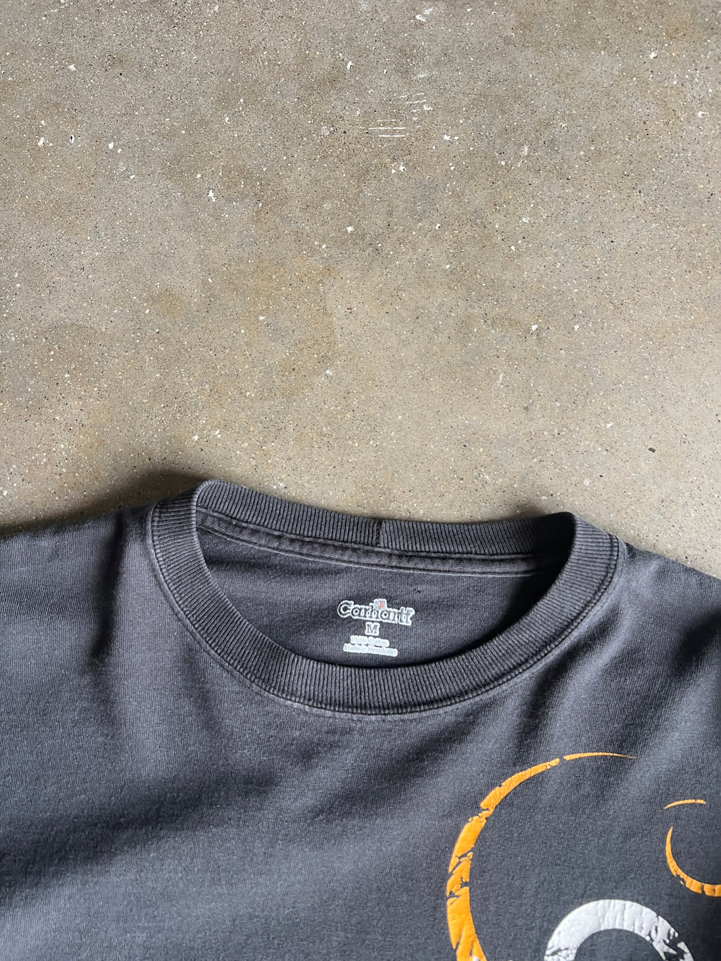 Vintage Faded Black Carhartt Shirt - M