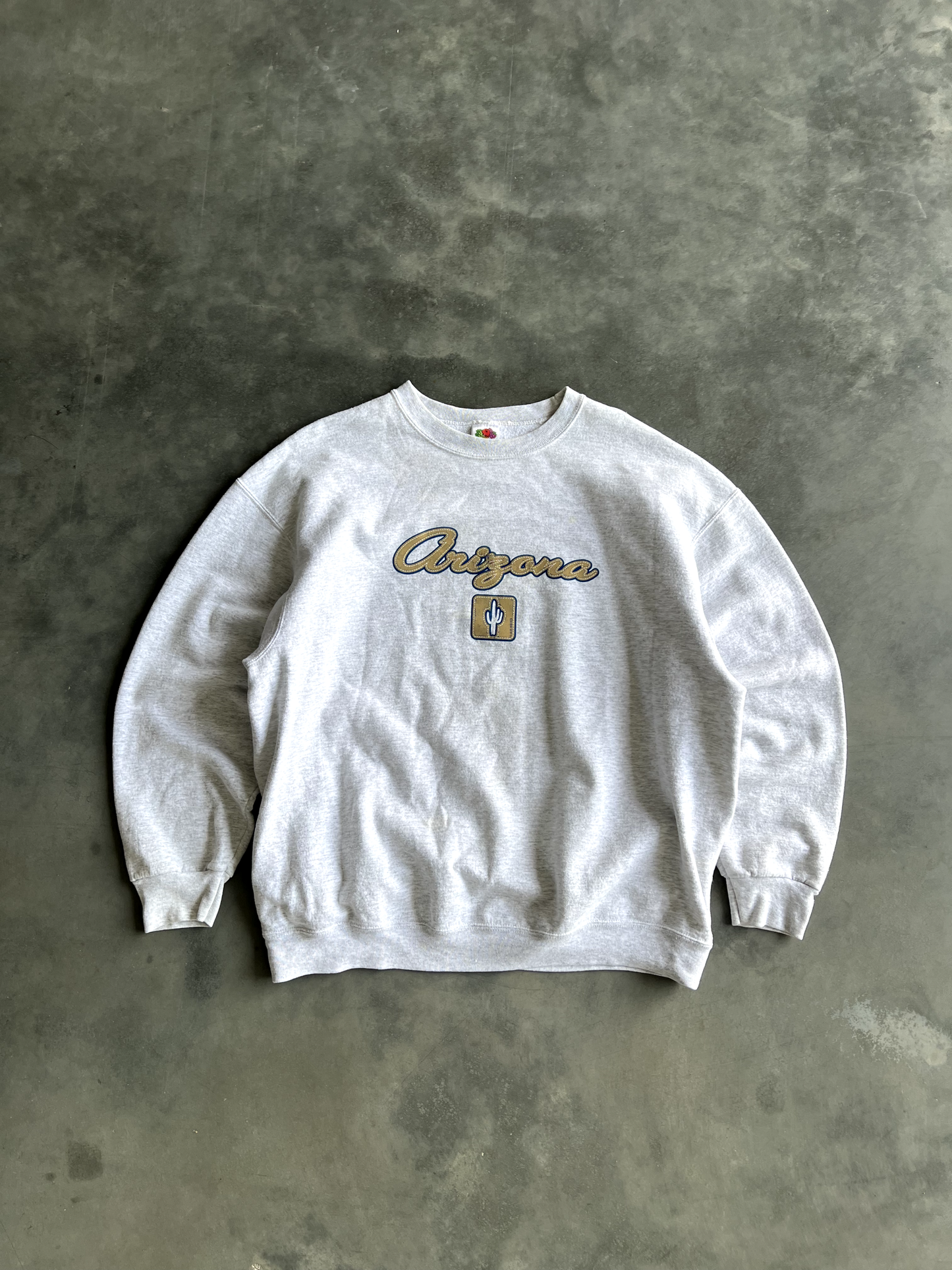 Vintage White Arizona Spell Out Crew - XL
