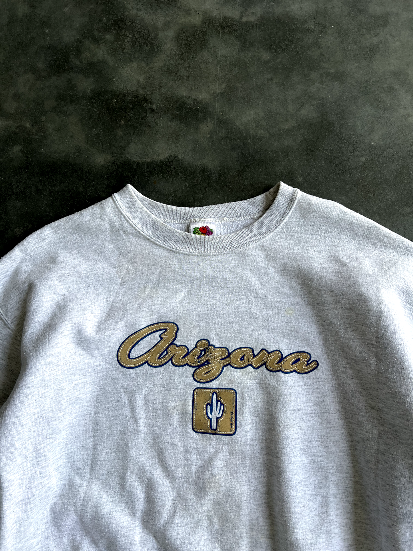 Vintage White Arizona Spell Out Crew - XL