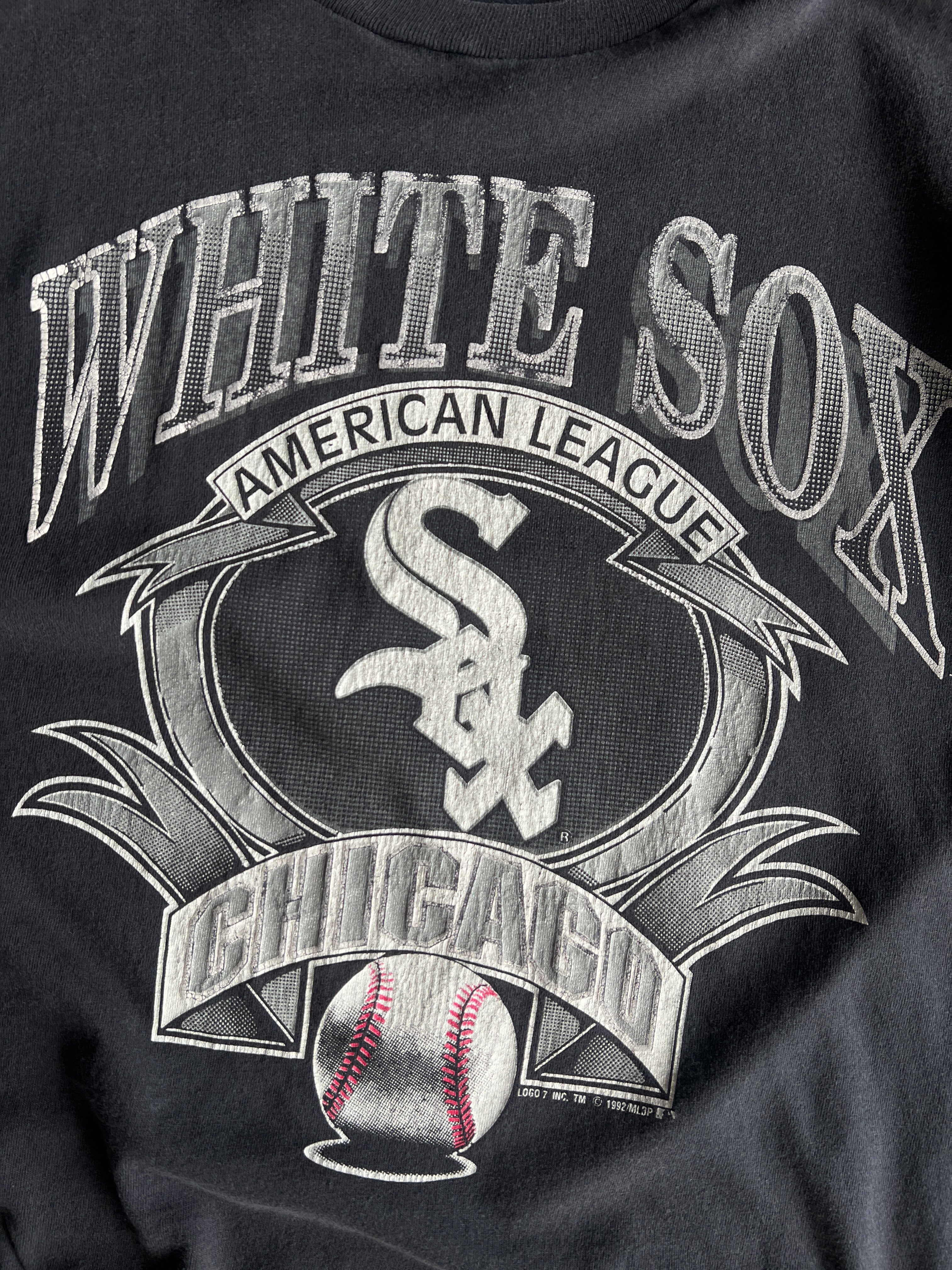Vintage Faded Black White Sox Shirt - M