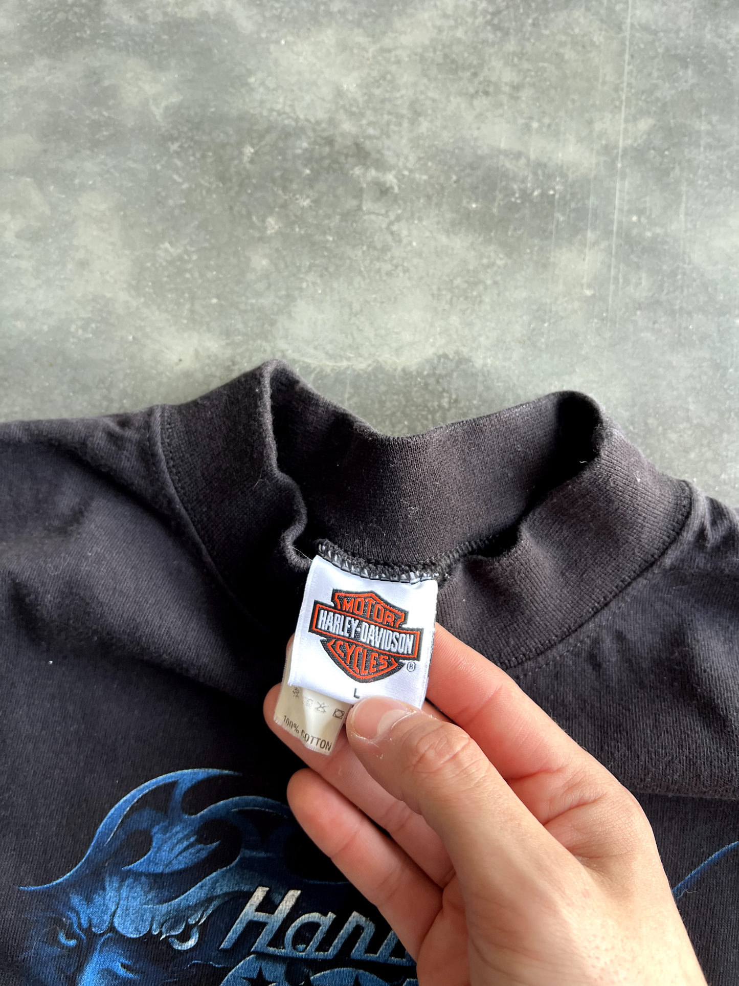 Vintage Black Harley Long Sleeve - L