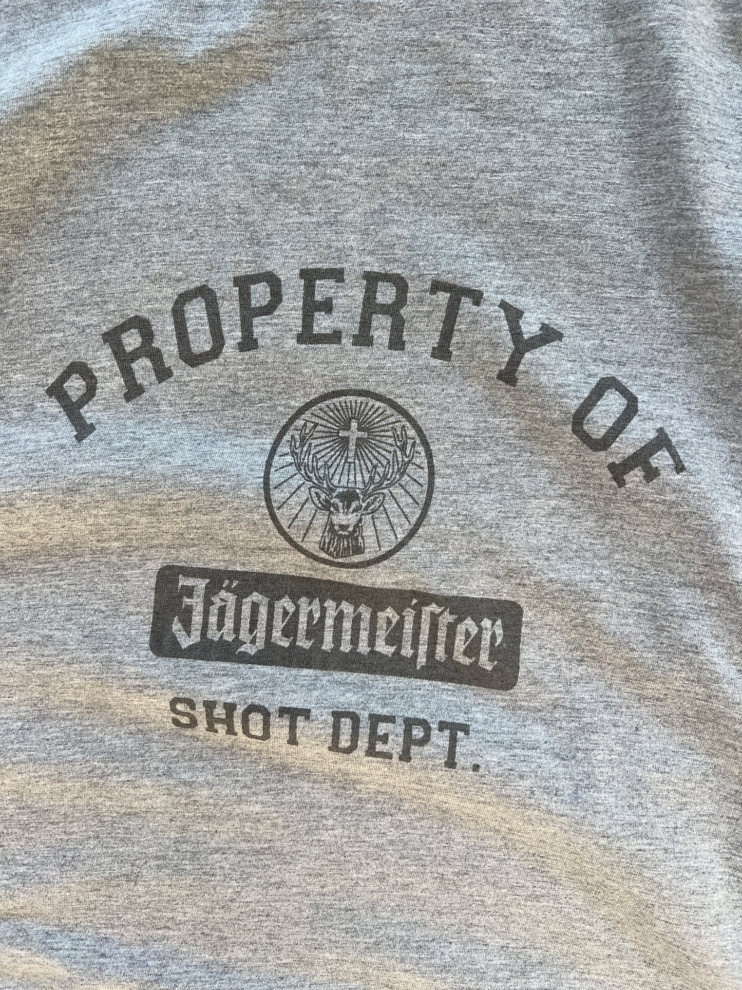 Vintage Grey Jagermeister Spellout Shirt - S