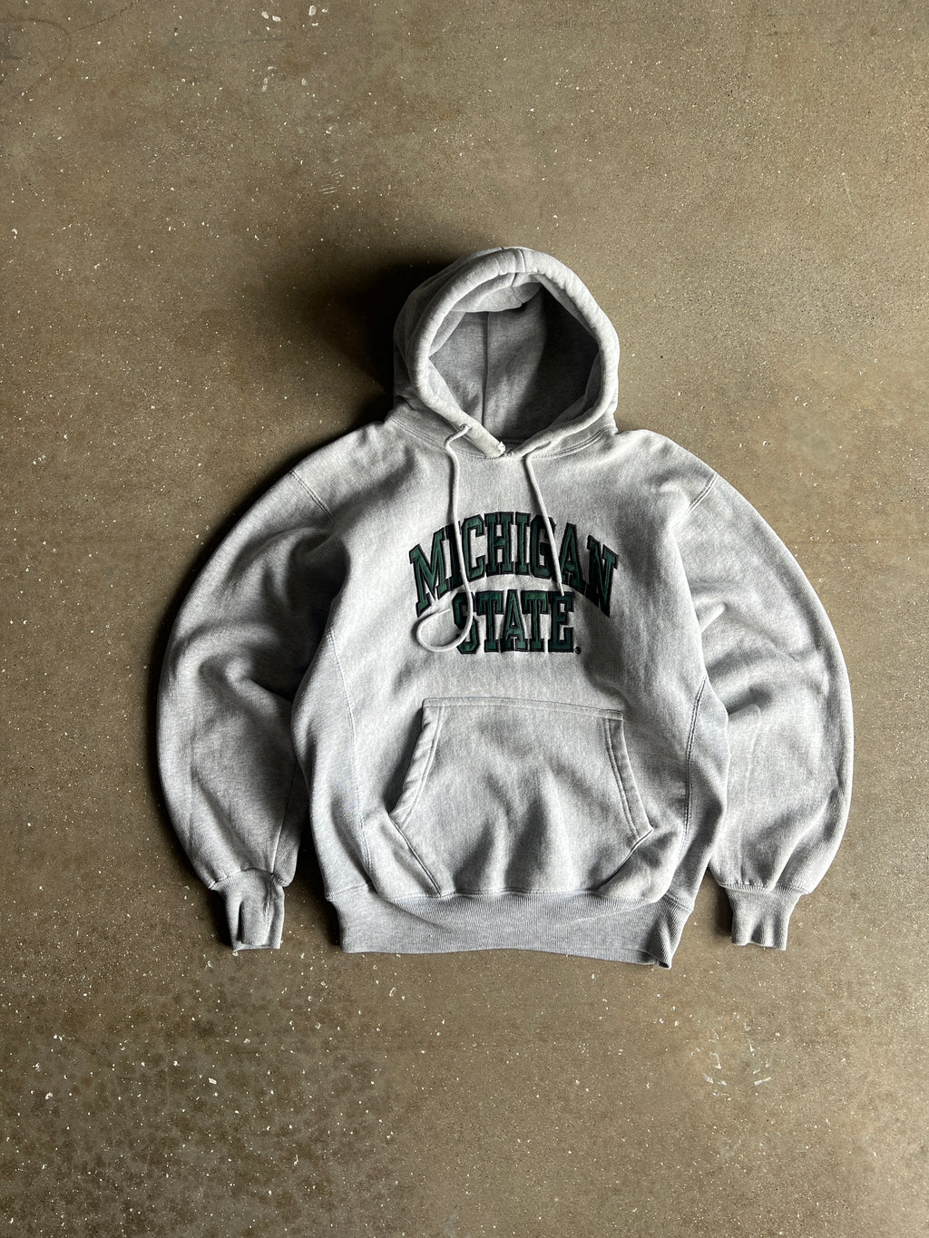 Vintage Grey Michigan State Hoodie - S