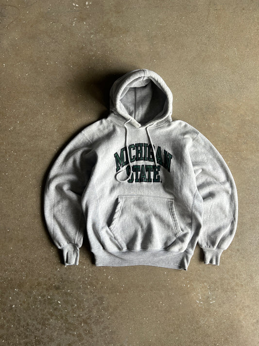 Vintage Grey Michigan State Hoodie - S